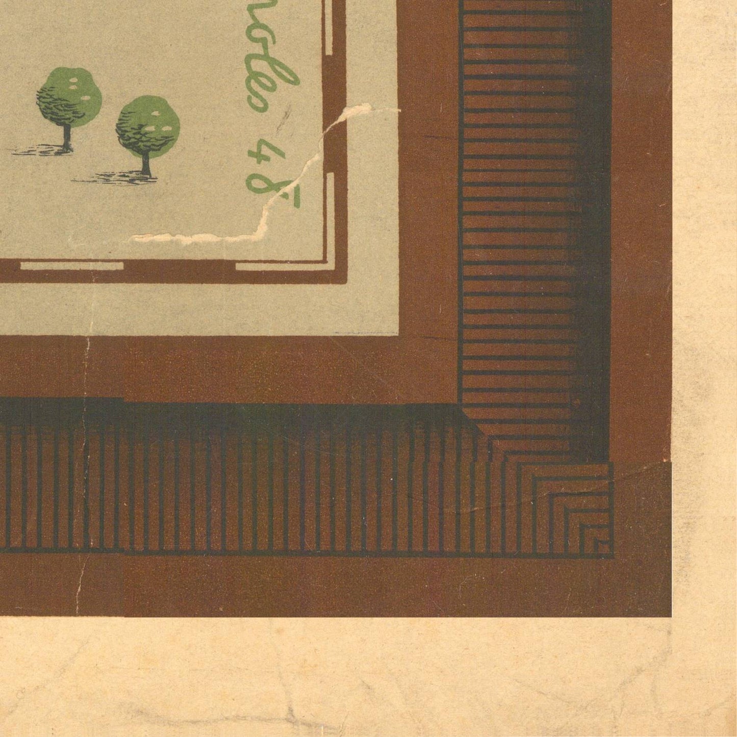 detail of the map from the bottom right corner