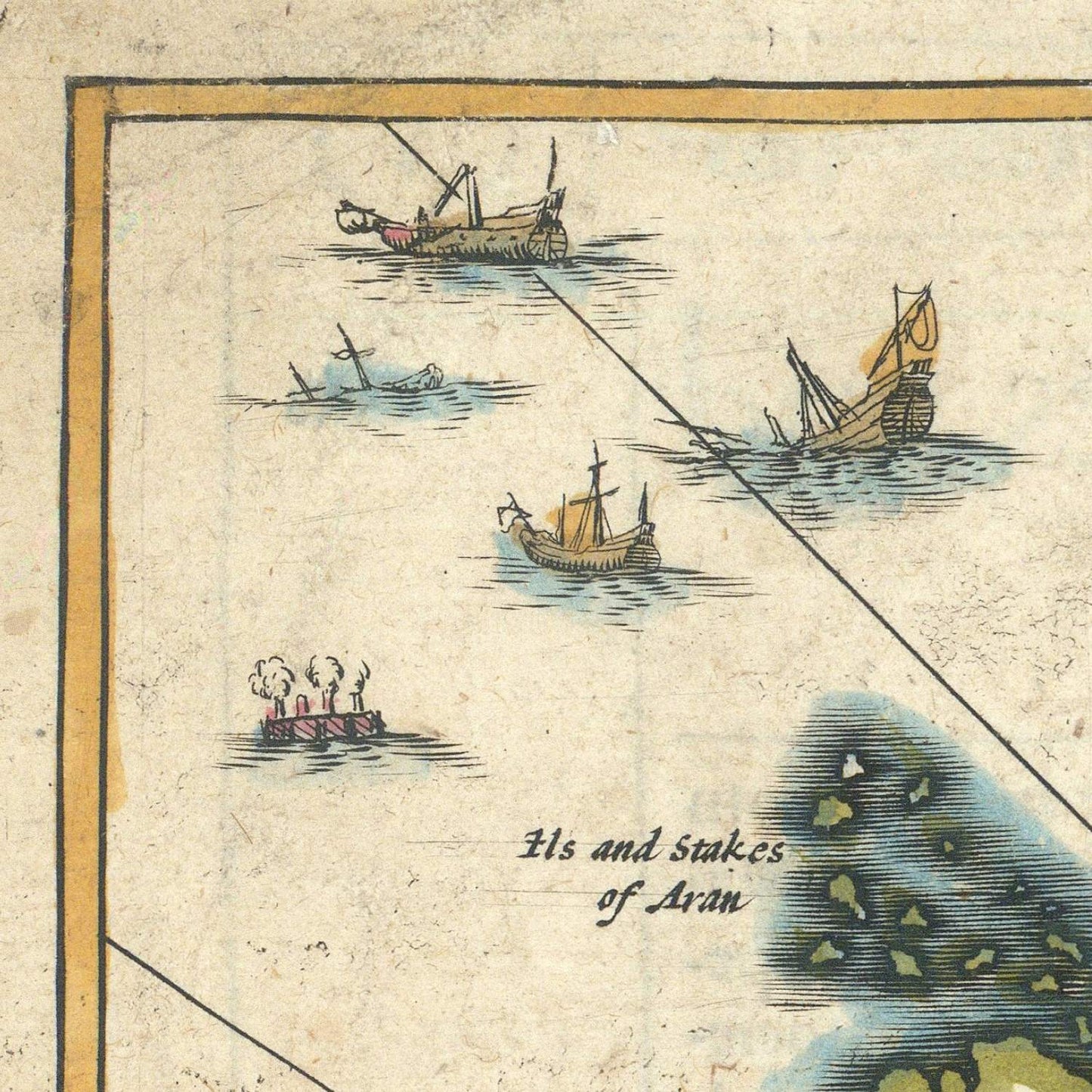 detail of the map from the top left corner