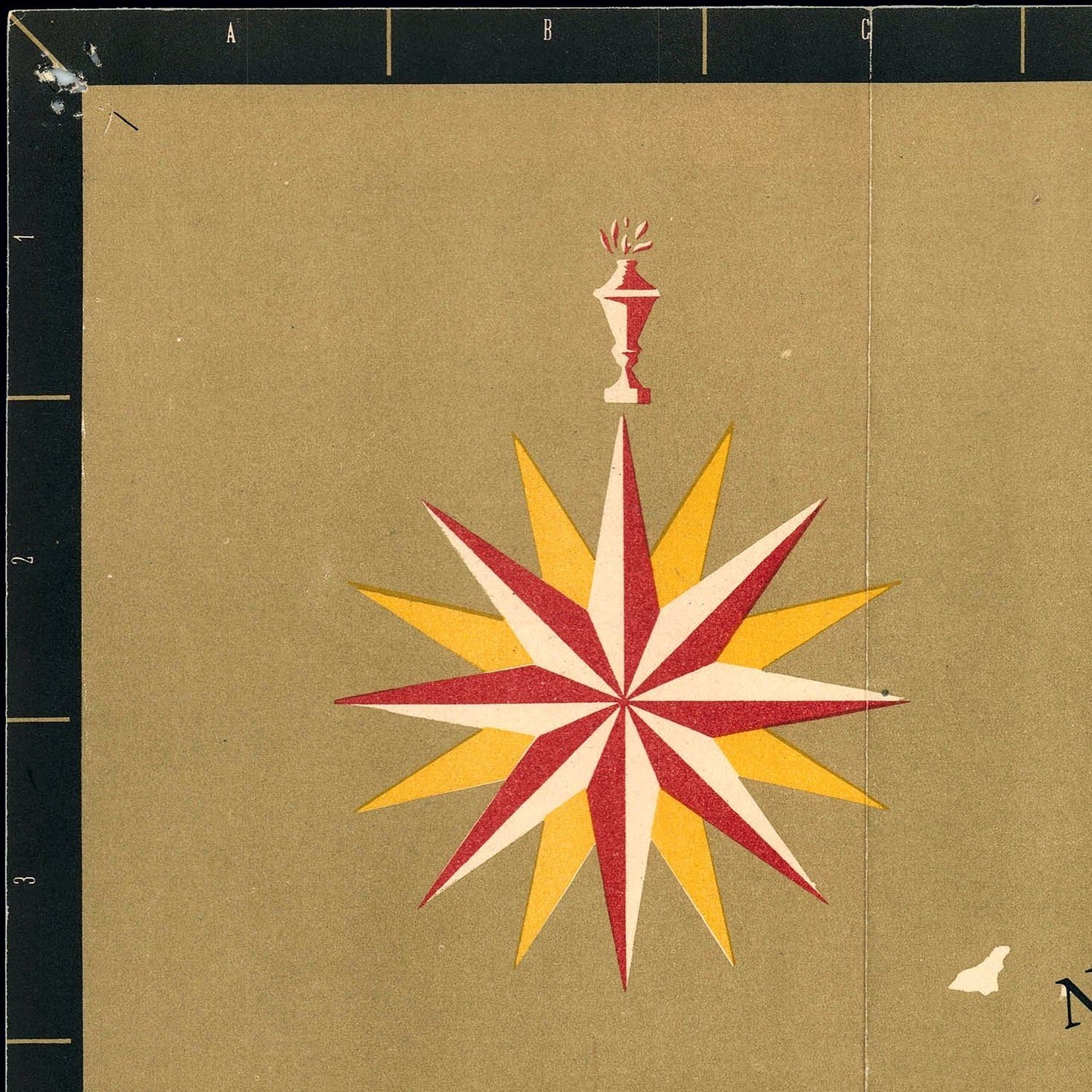 detail of the map from the top left corner