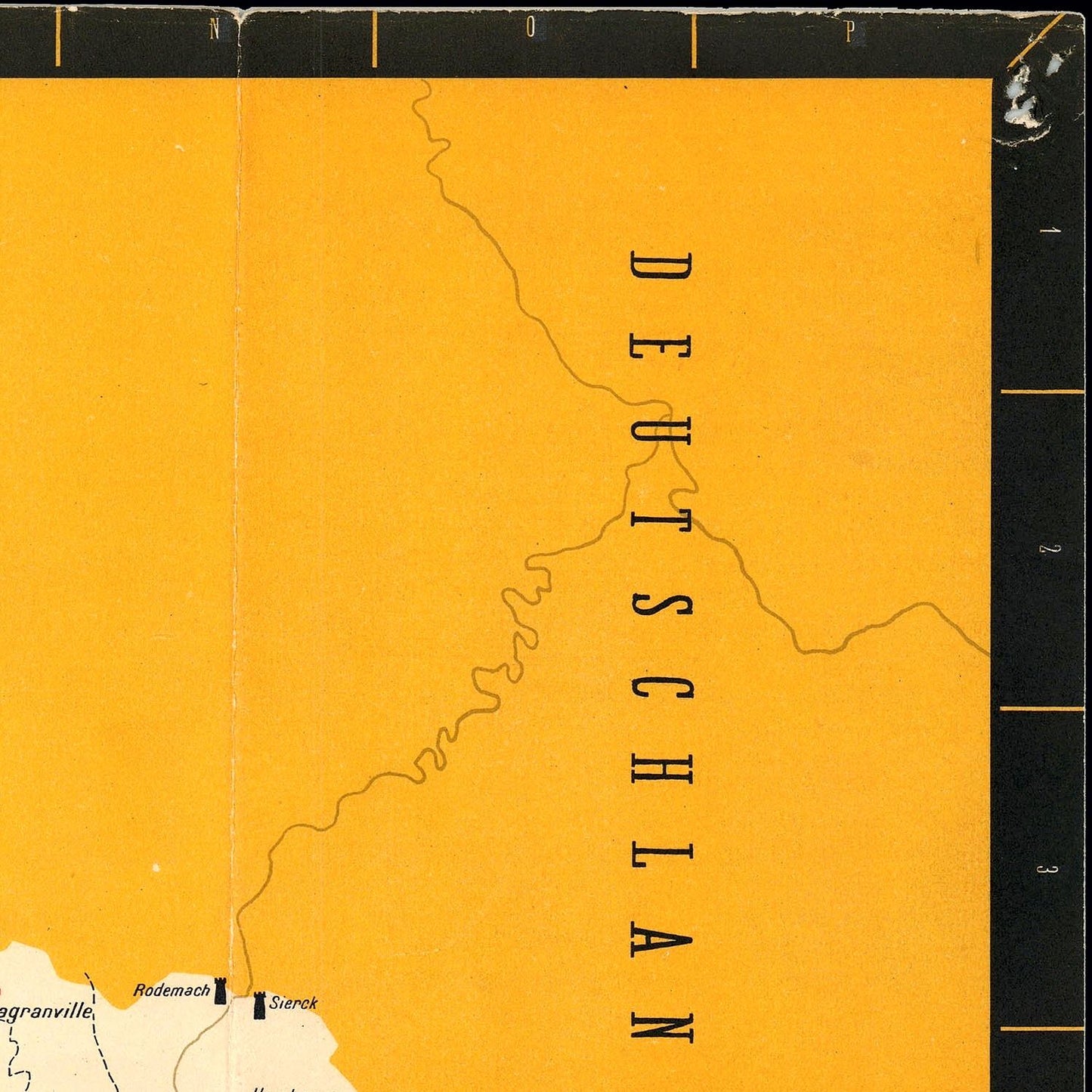 detail of the map from the top right corner