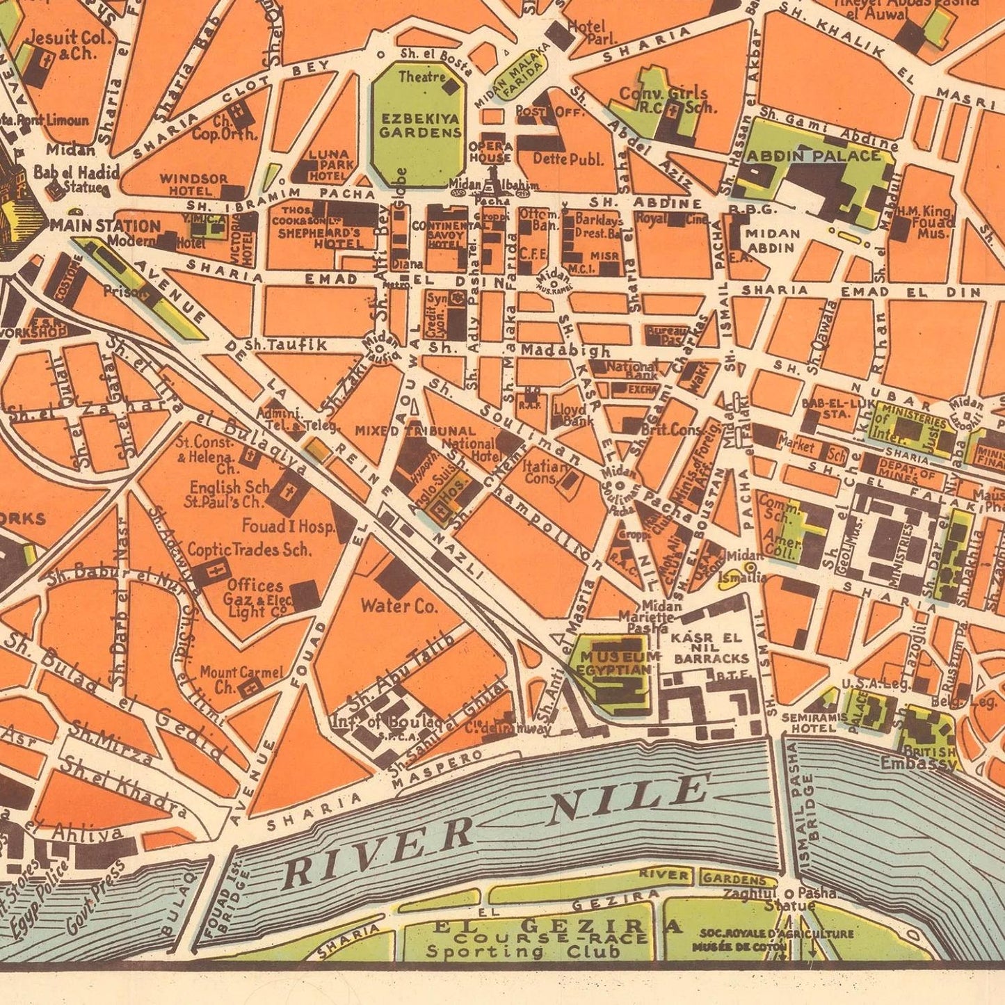 detail of the map from the centre left