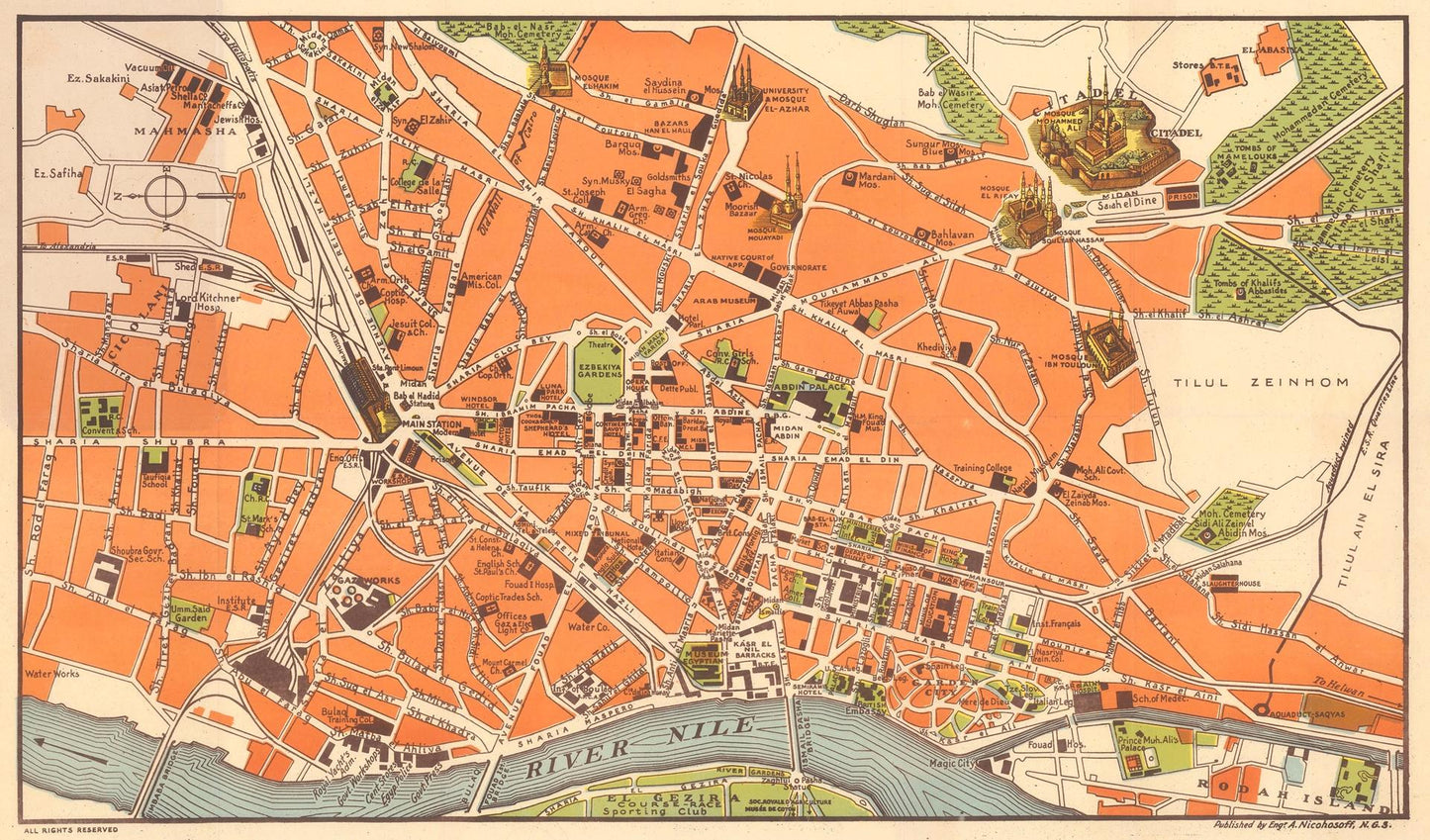presentation of the map reproduction without a frame