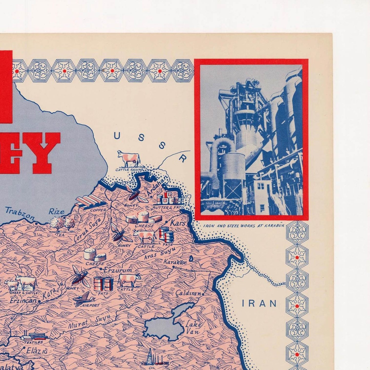 detail of the map from the top right corner