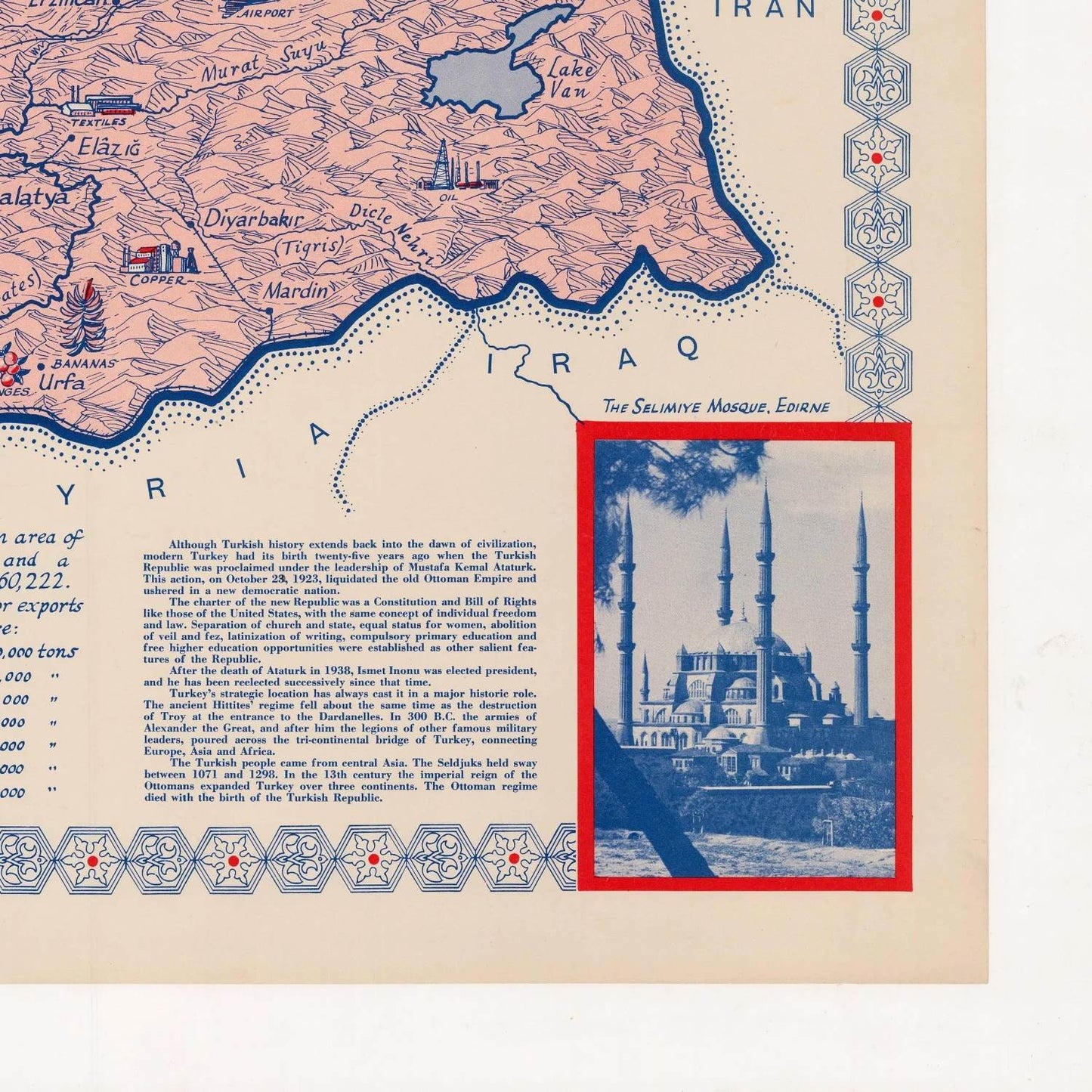 detail of the map from the bottom right corner