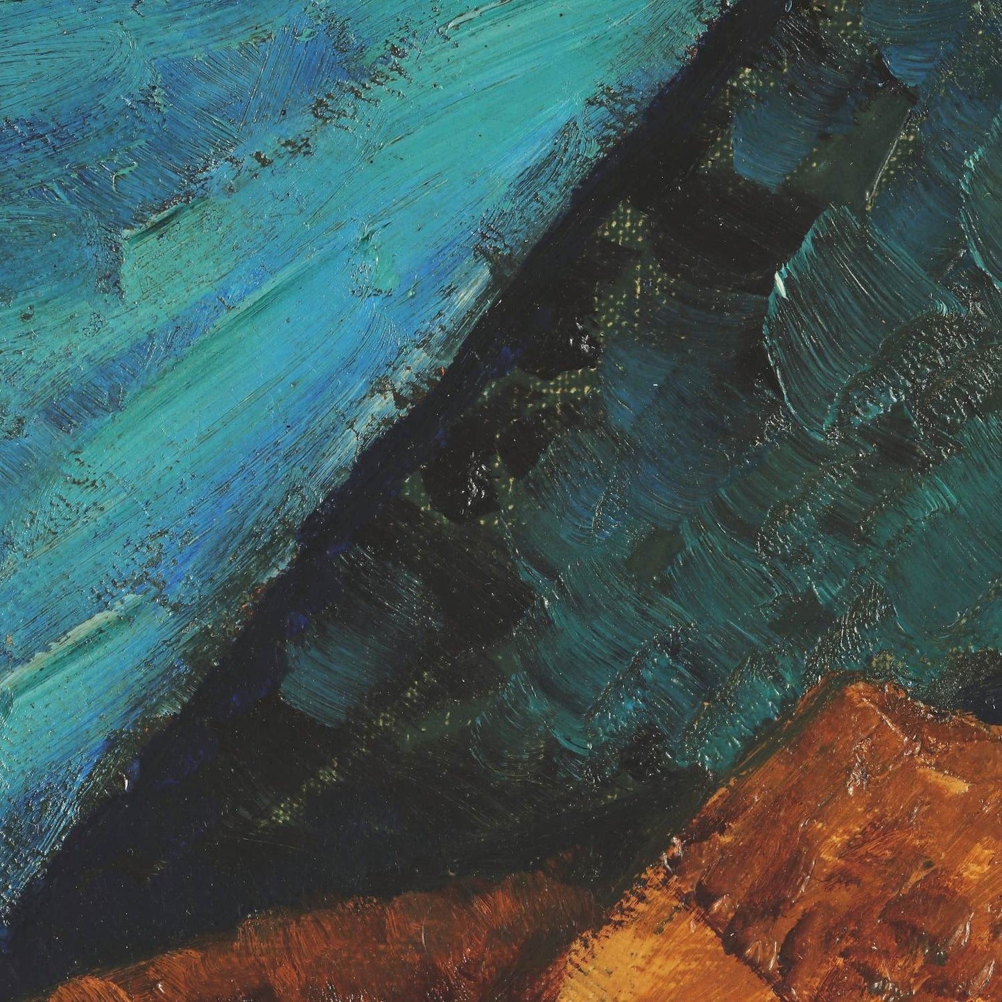 detail of the fine art reproduction from the centre left