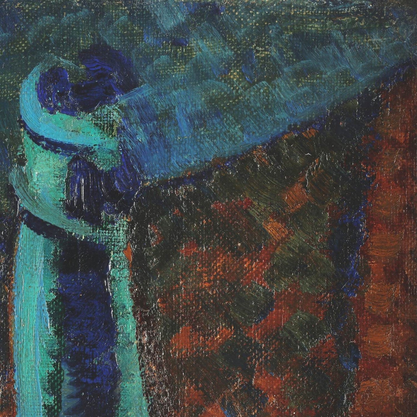 detail of the fine art reproduction from the top right corner