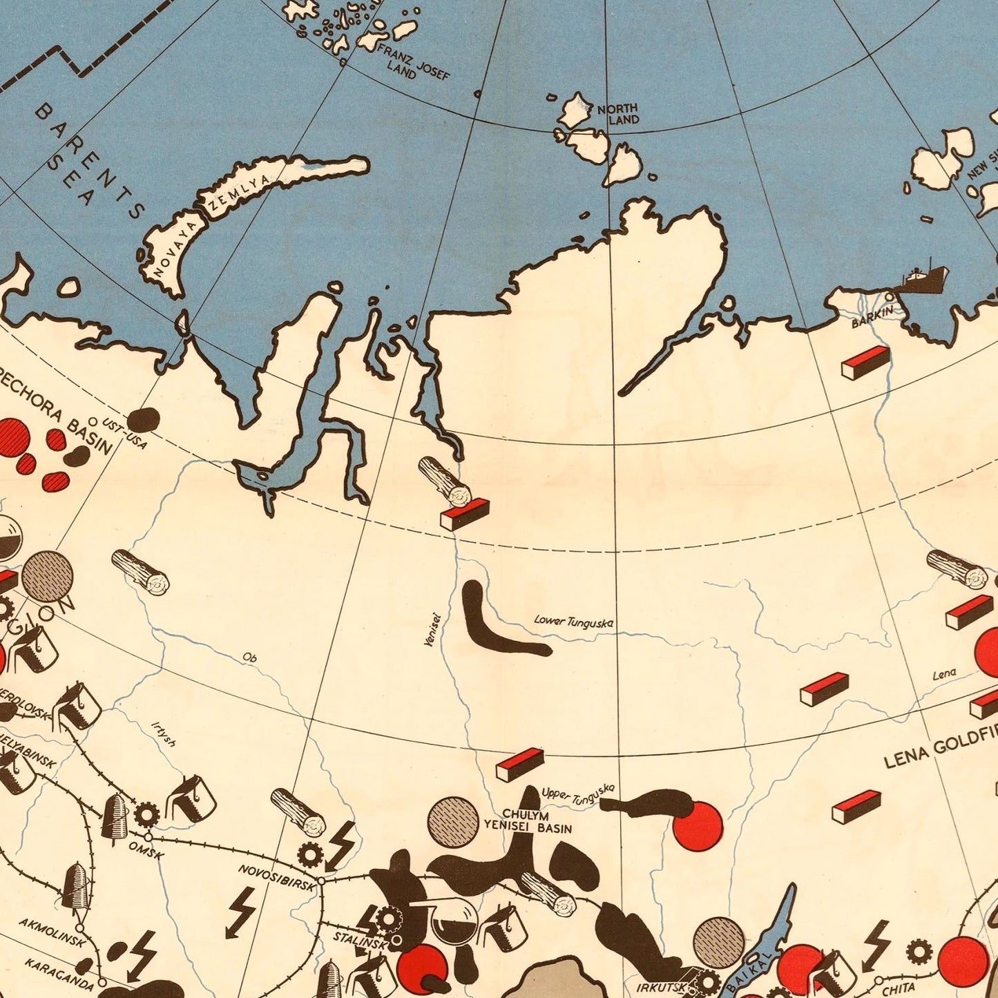 detail of the map from the centre