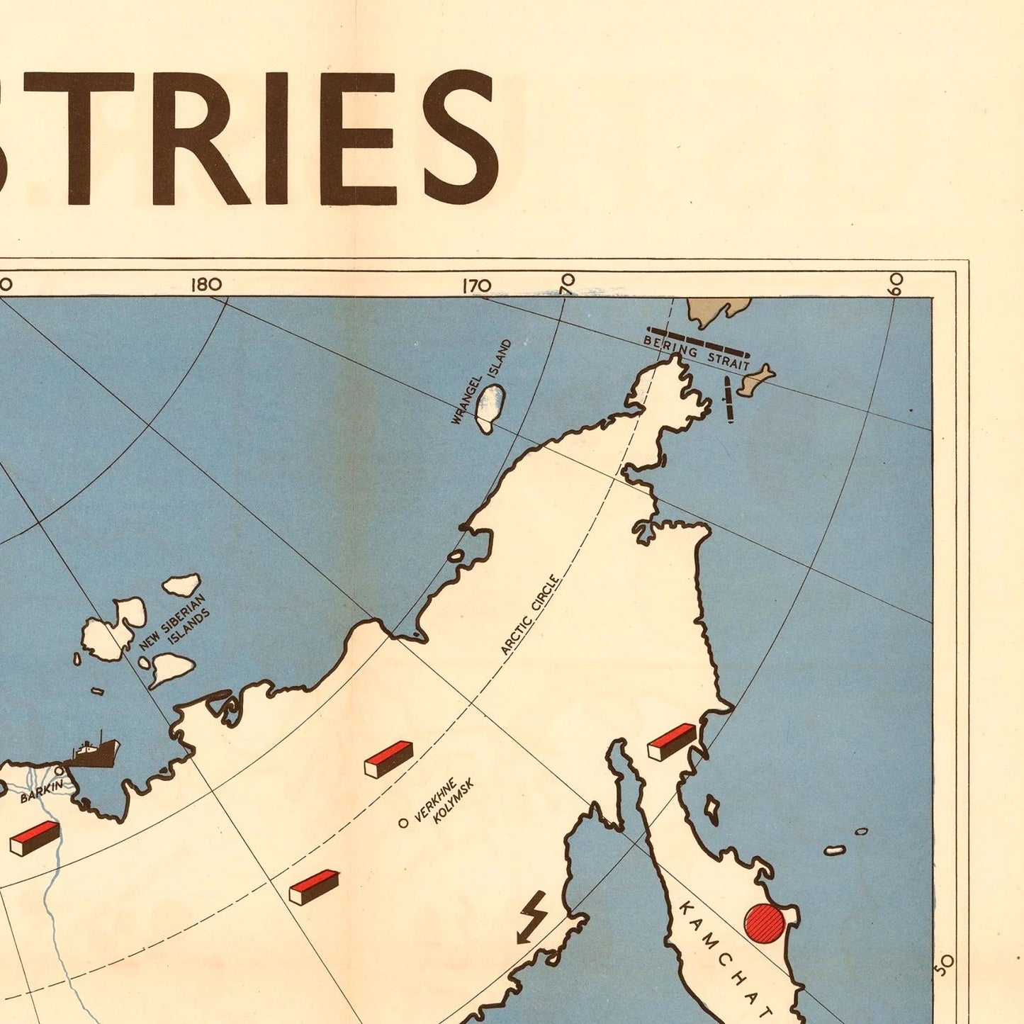 detail of the map from the top right corner