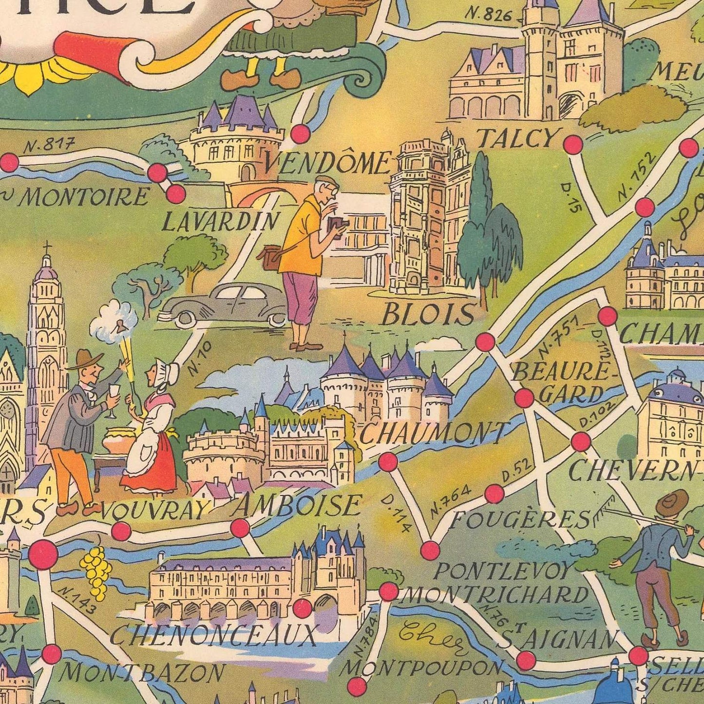 detail of the map from the centre
