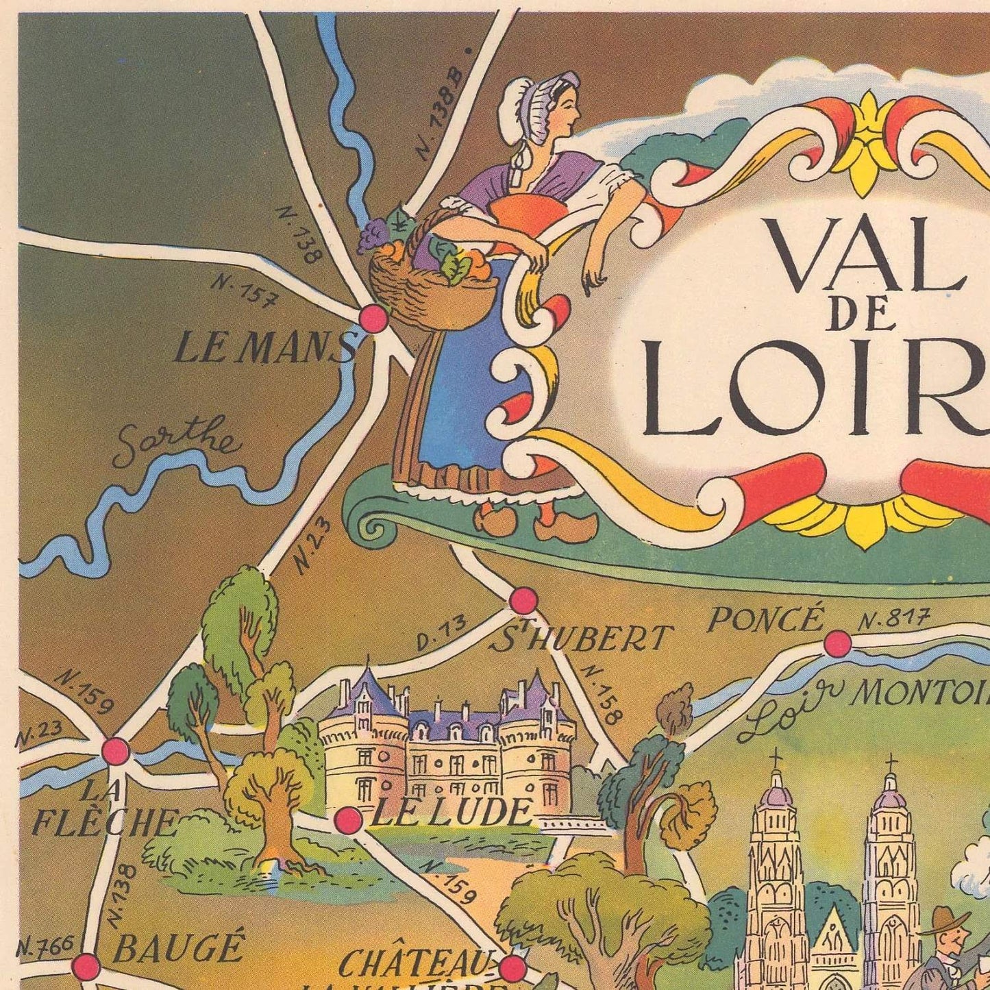 detail of the map from the top left corner