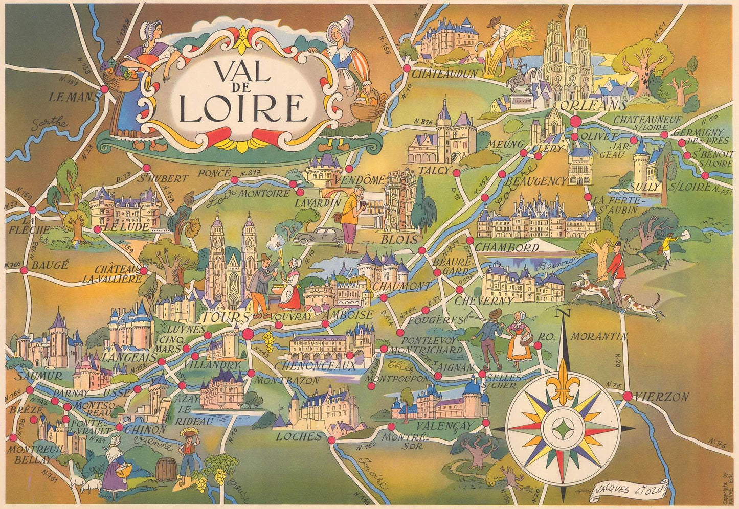 presentation of the map reproduction without a frame