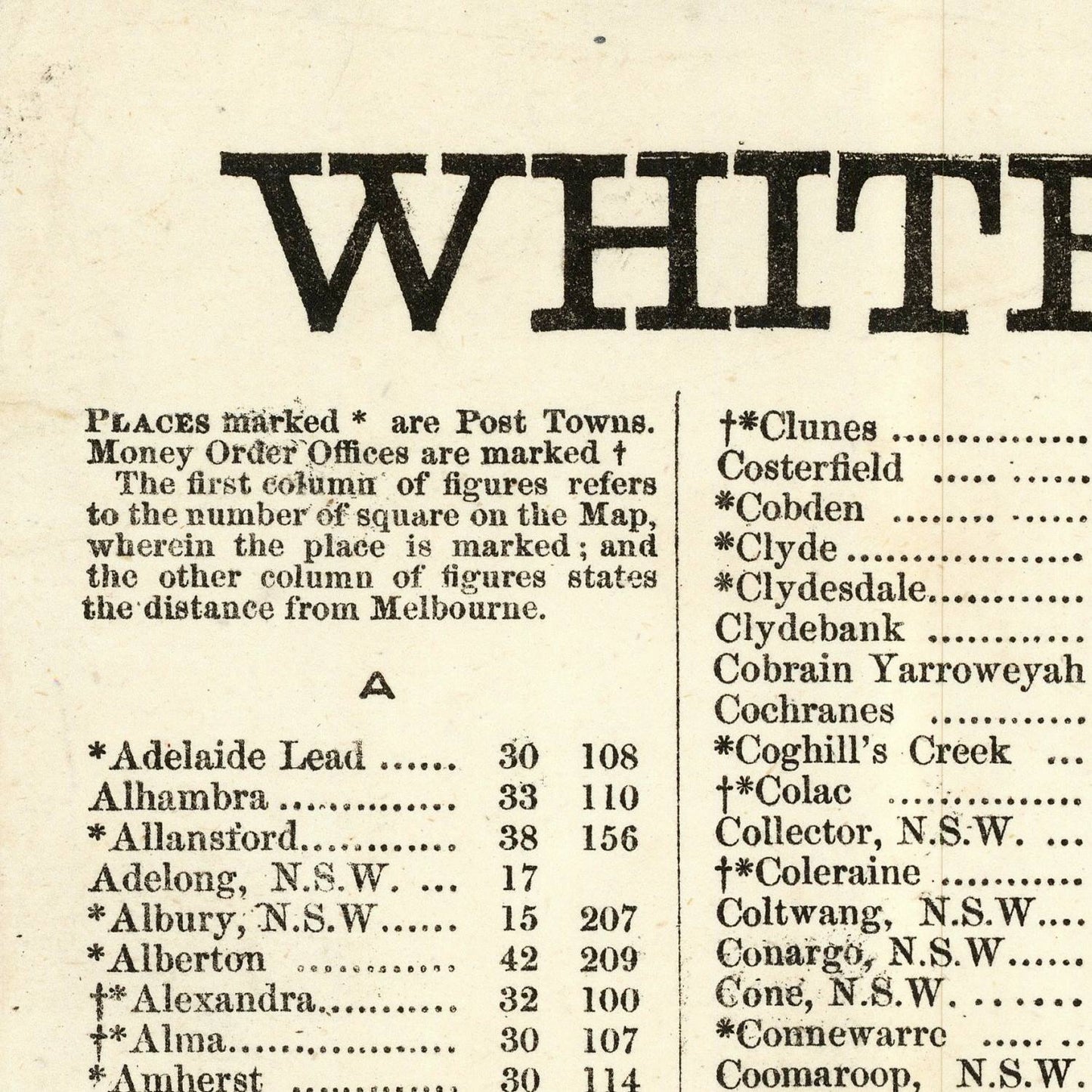 detail of the map from the top left corner