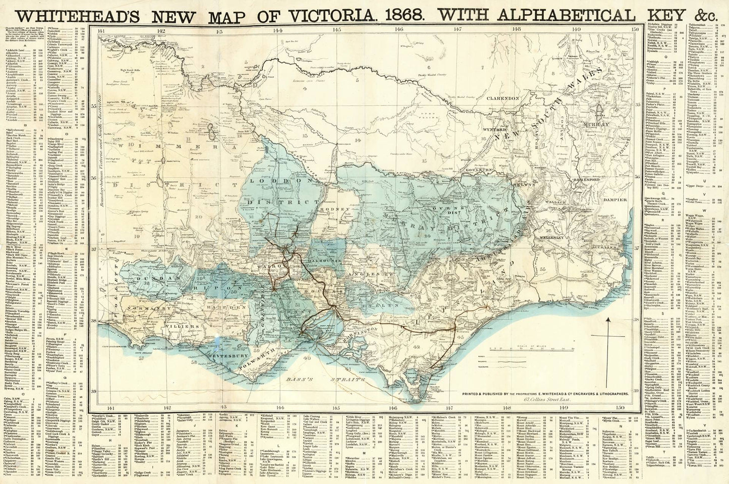 presentation of the map reproduction without a frame