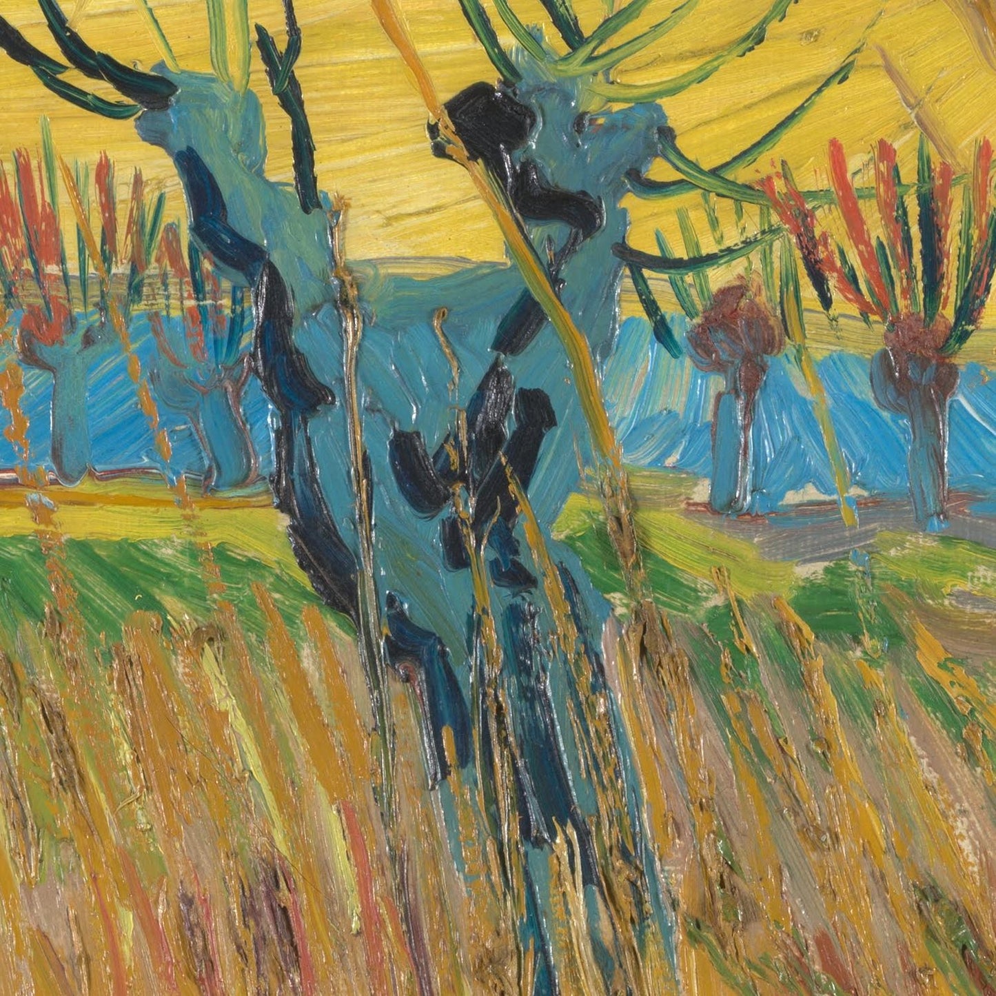 detail of the fine art reproduction from the centre left