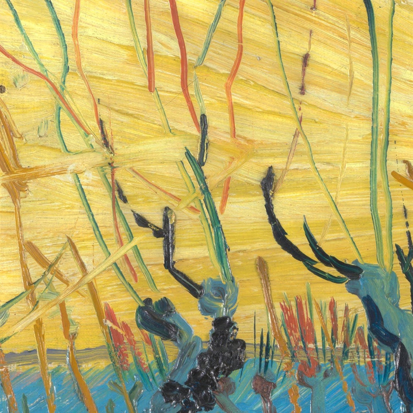 detail of the fine art reproduction from the top left