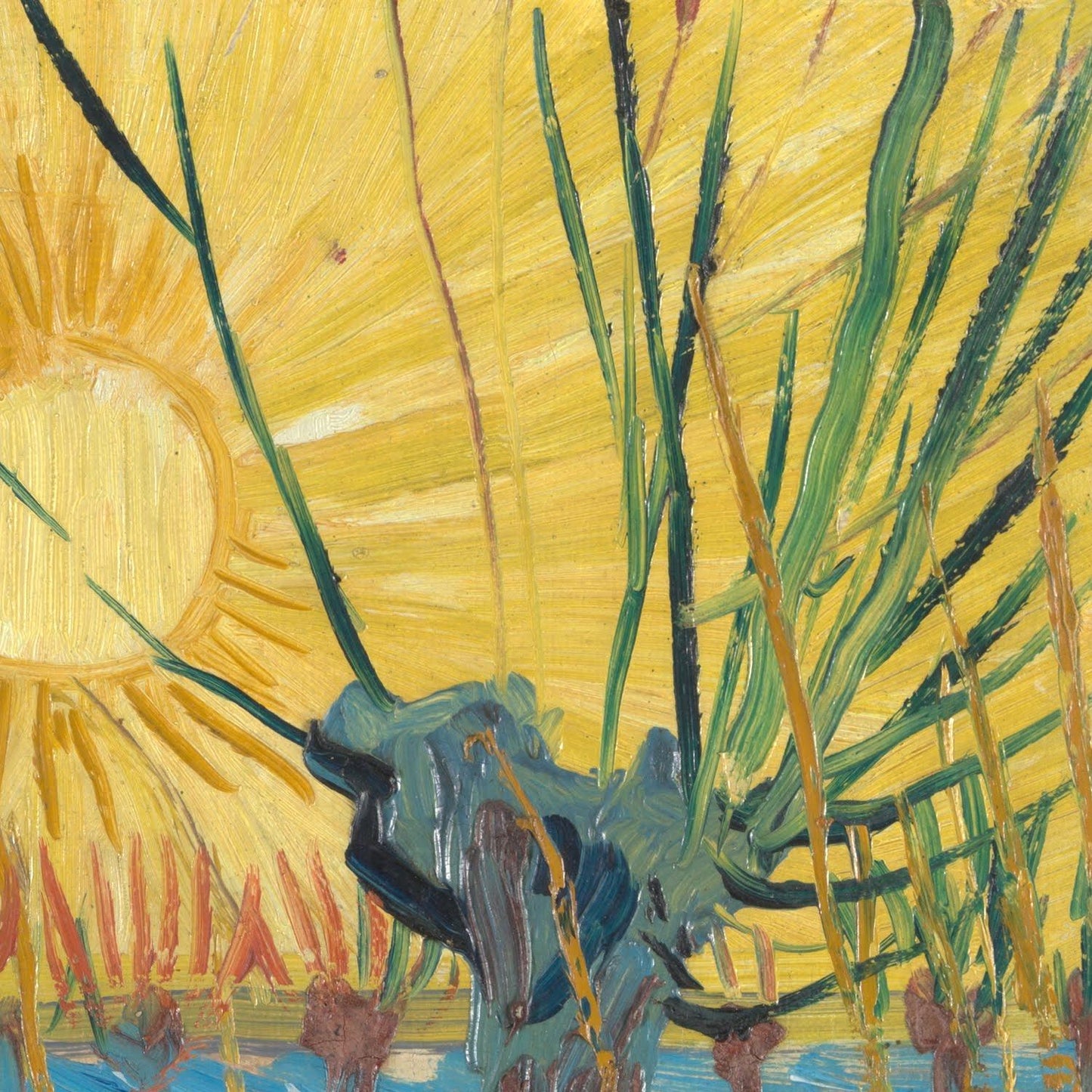 detail of the fine art reproduction from the top right corner