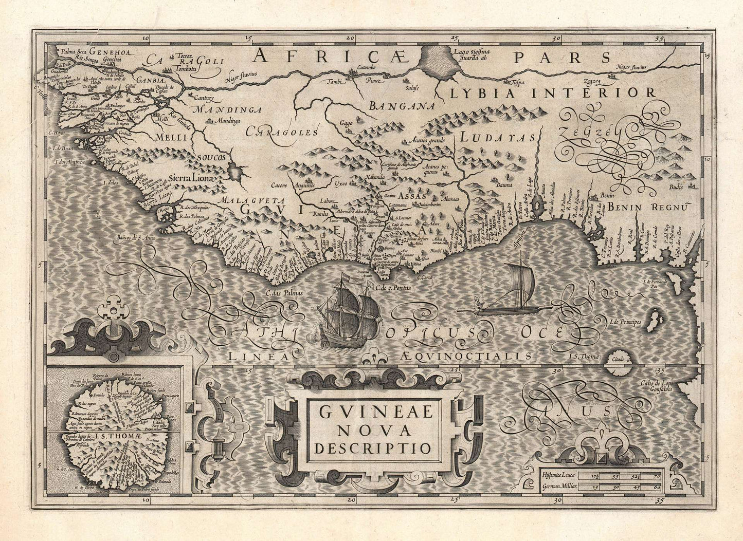 presentation of the map reproduction without a frame