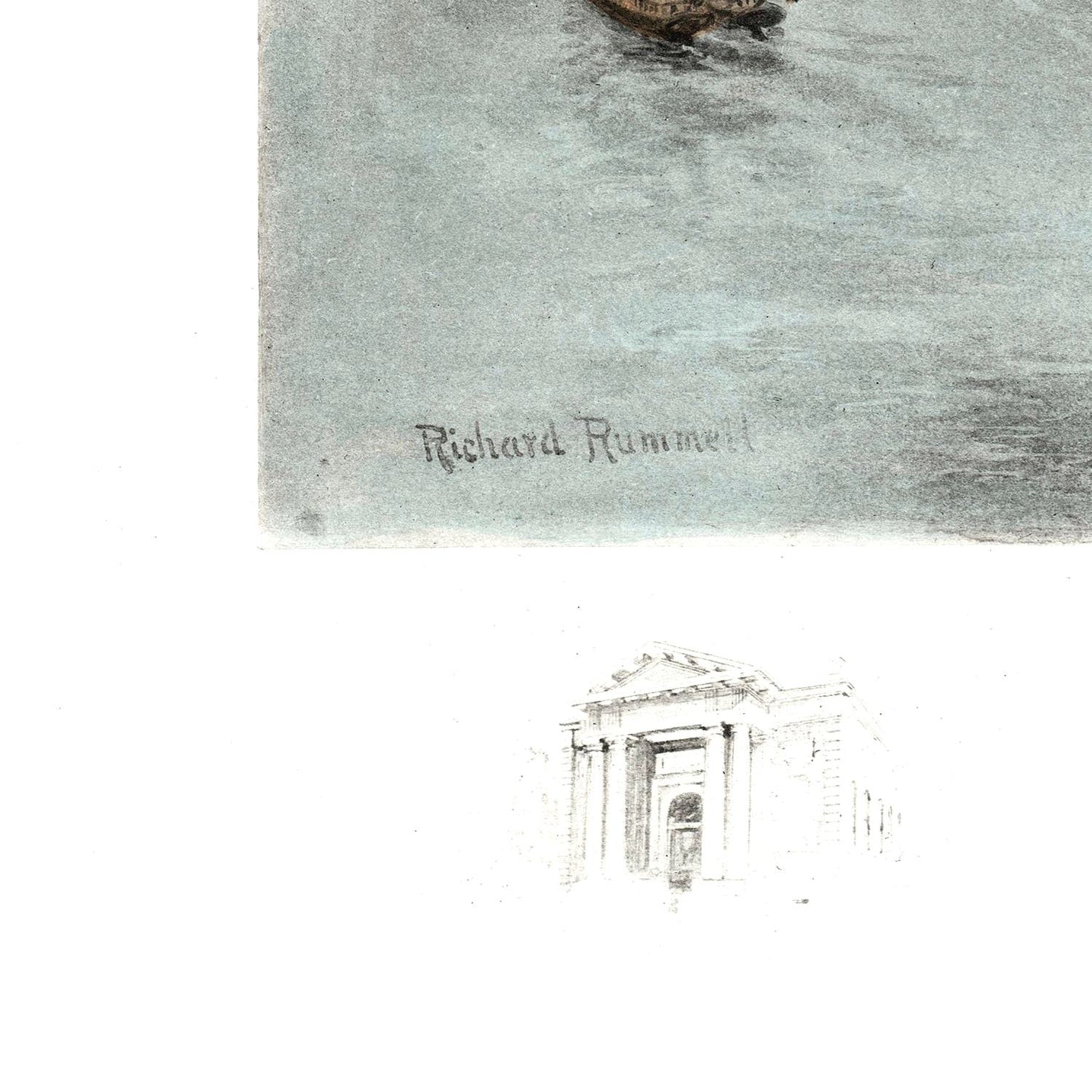 detail of the drawing reproduction from the bottom left corner