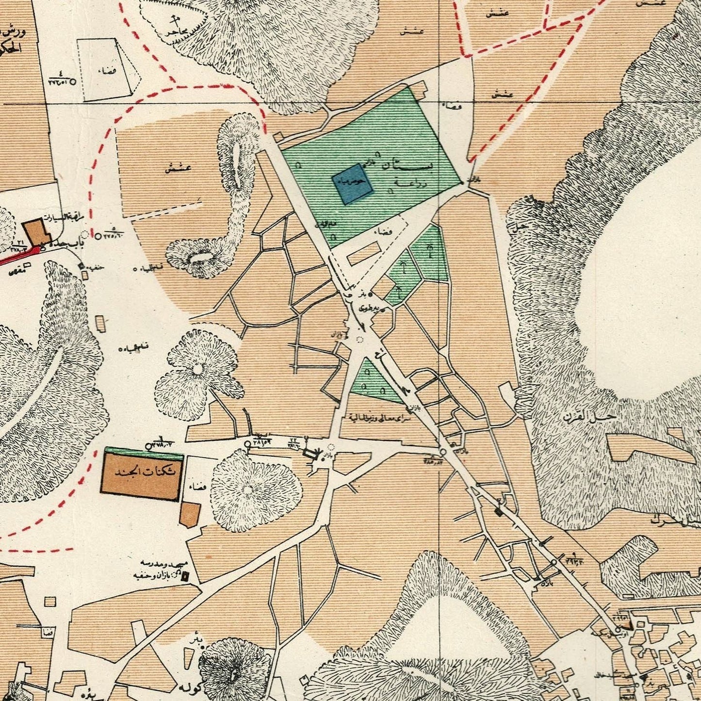 detail of the map from the centre left