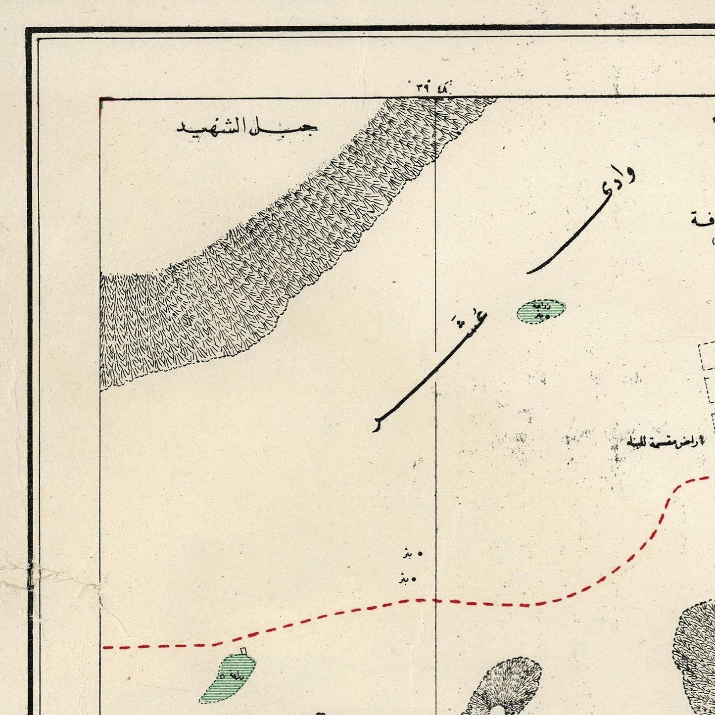 detail of the map from the top left corner