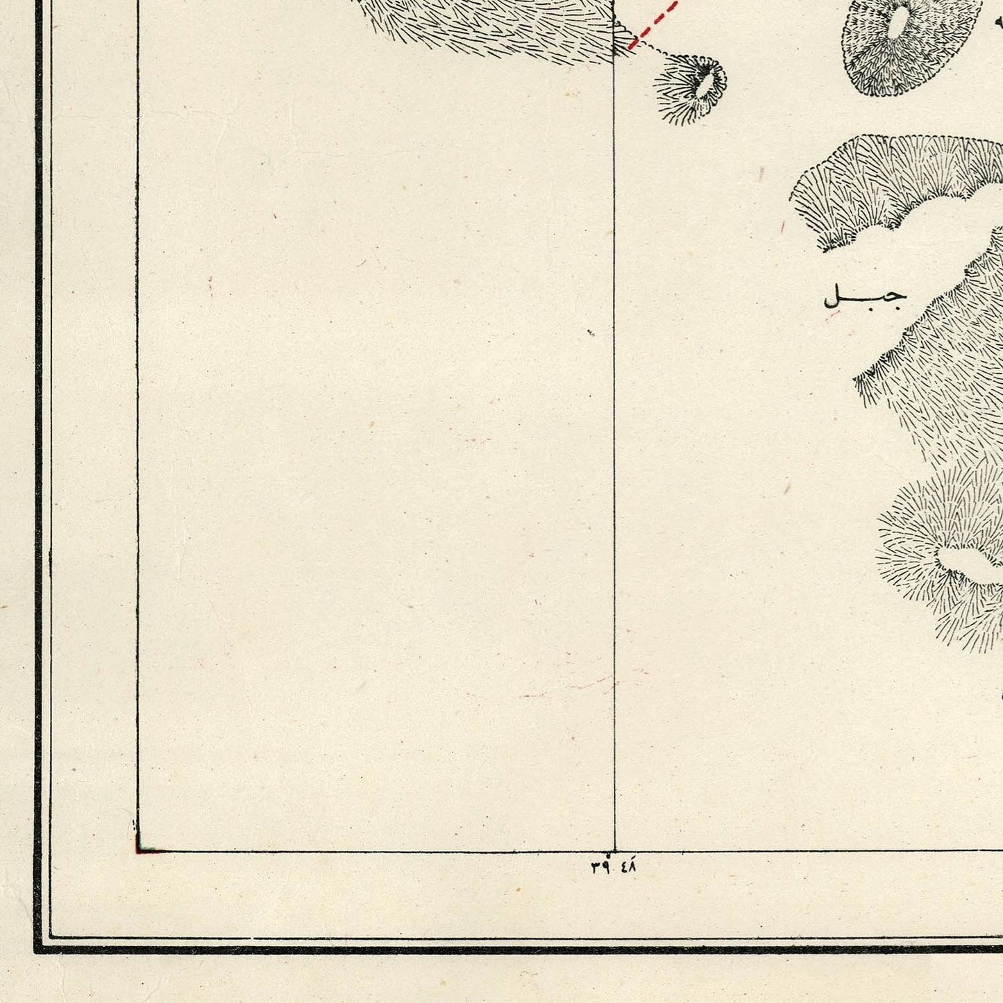 detail of the map from the bottom left corner