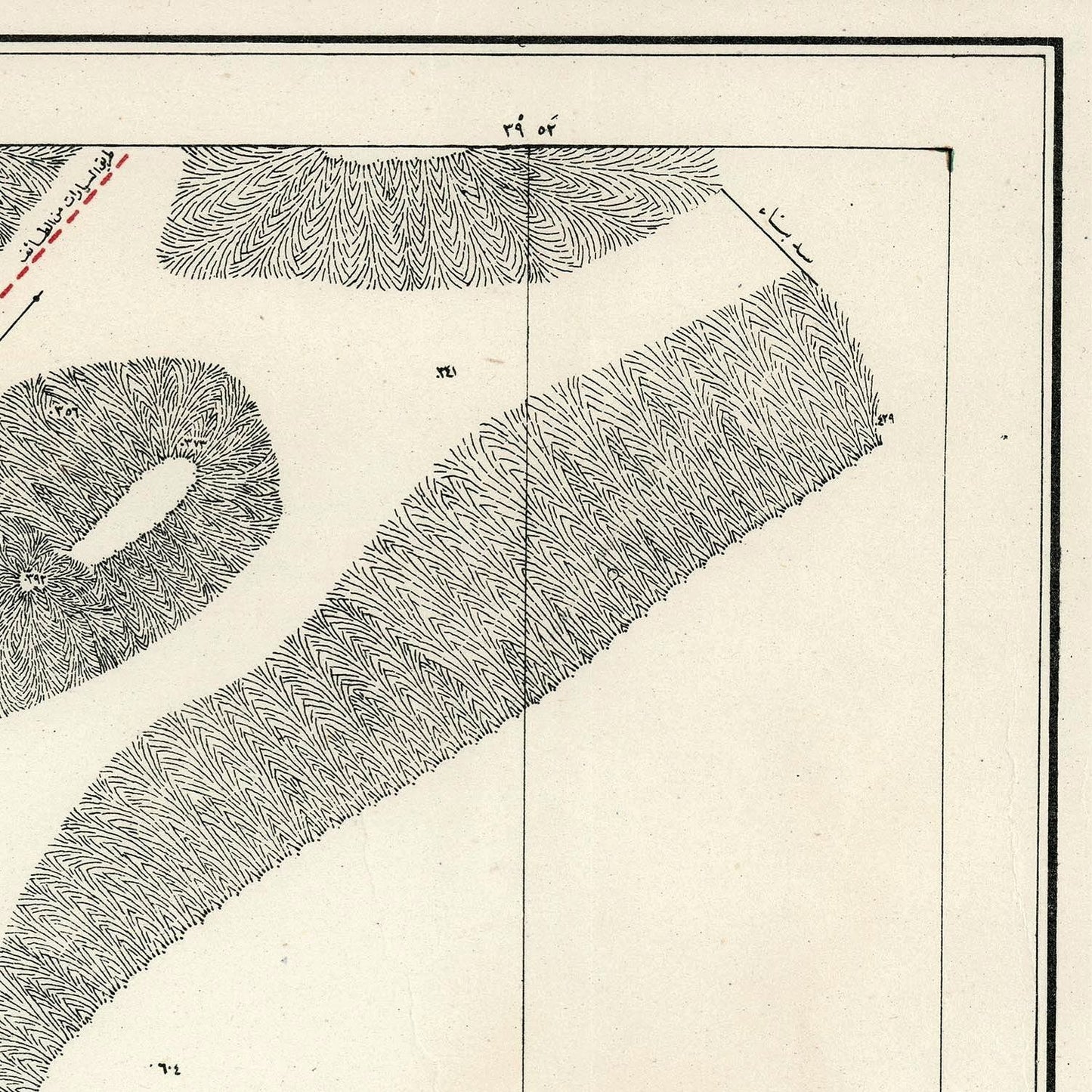 detail of the map from the top right corner
