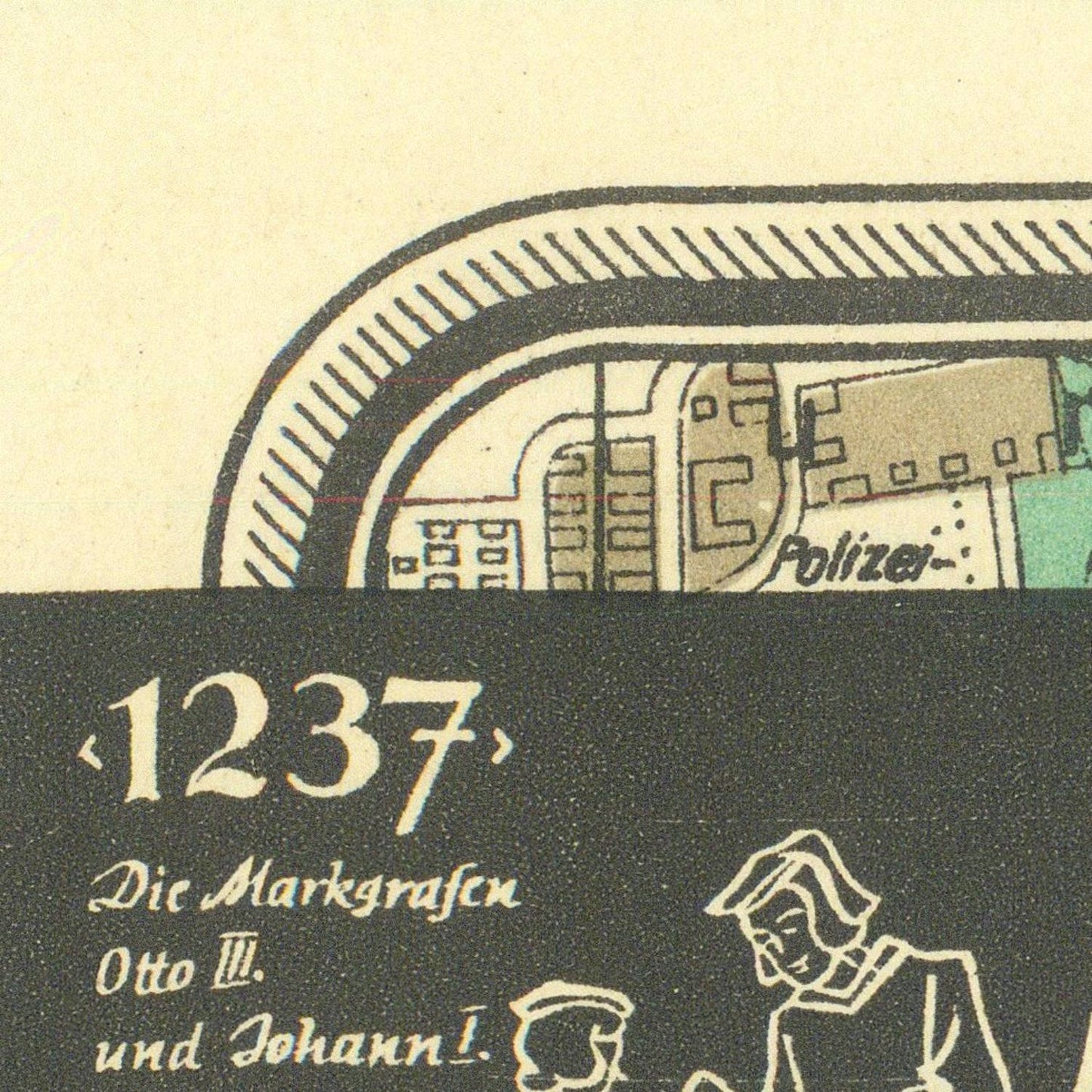 detail of the map from the top left corner