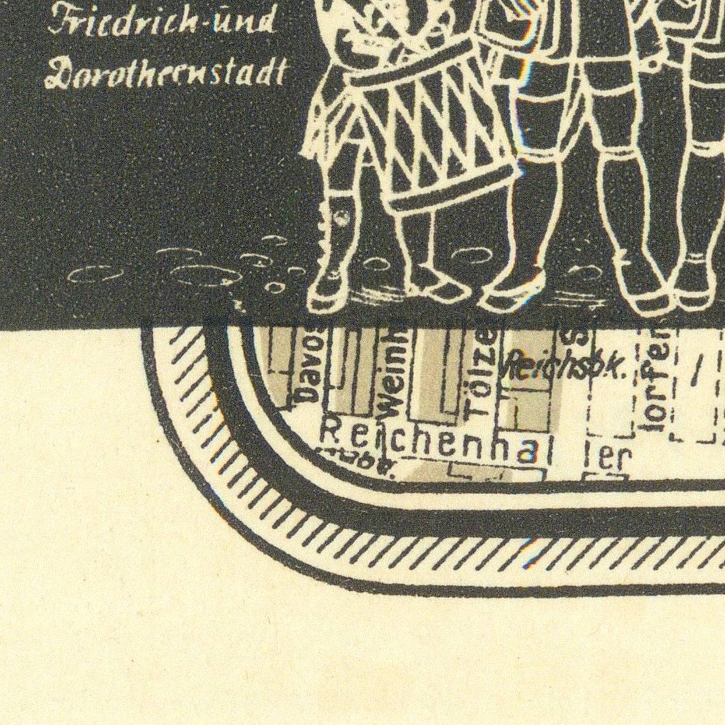 detail of the map from the bottom left corner
