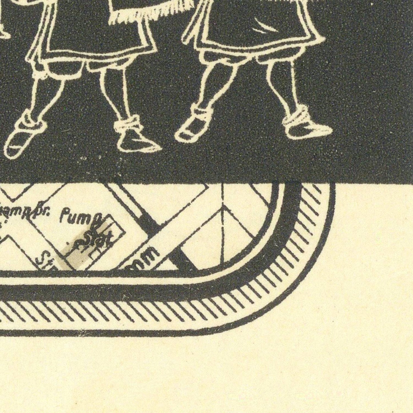 detail of the map from the bottom right corner