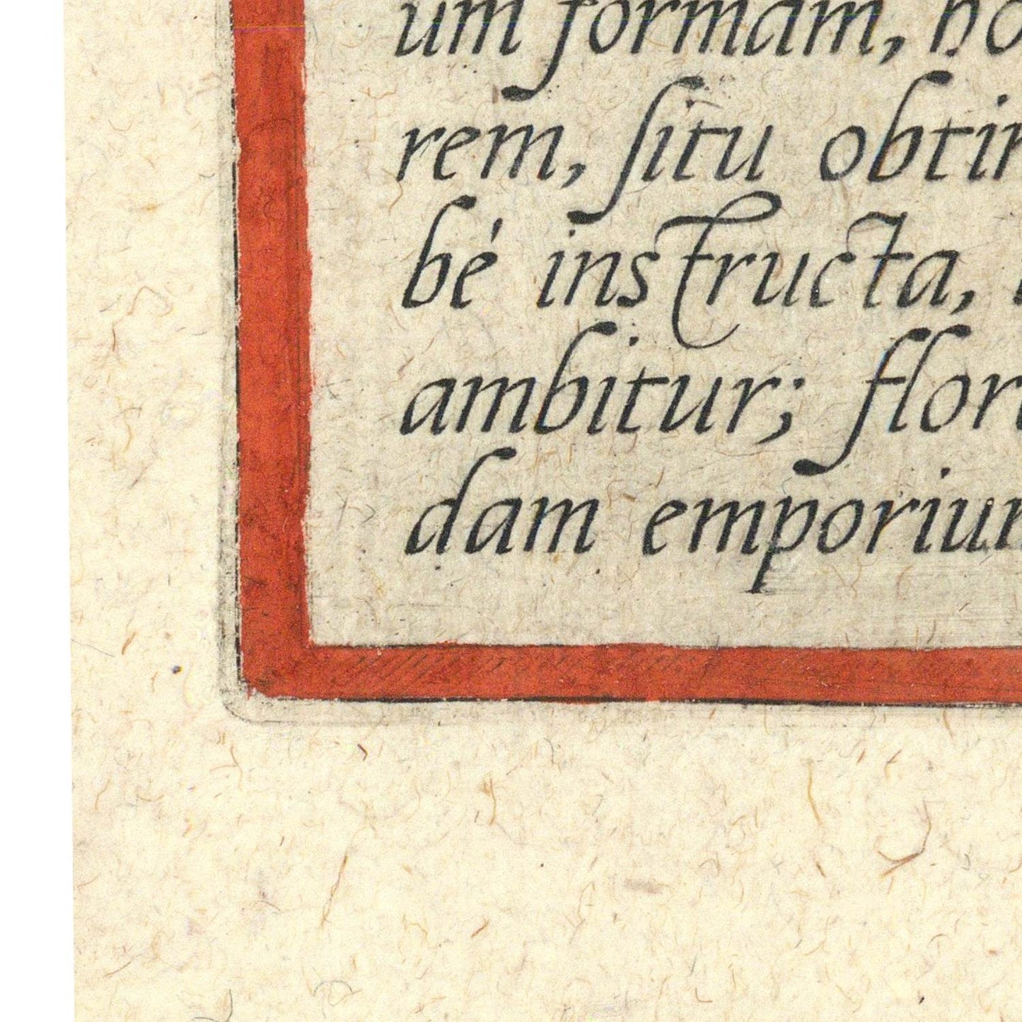 detail of the map from the bottom left corner