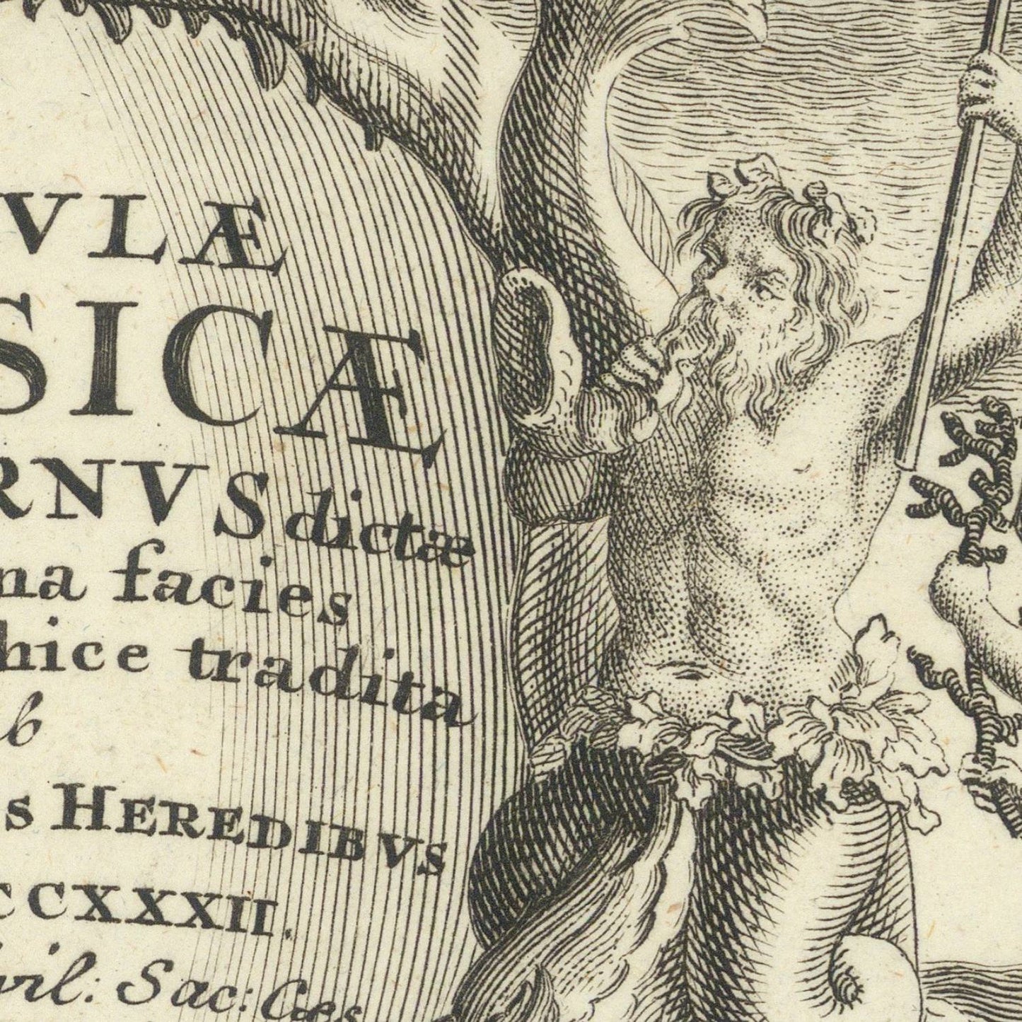 detail of the map from the centre left