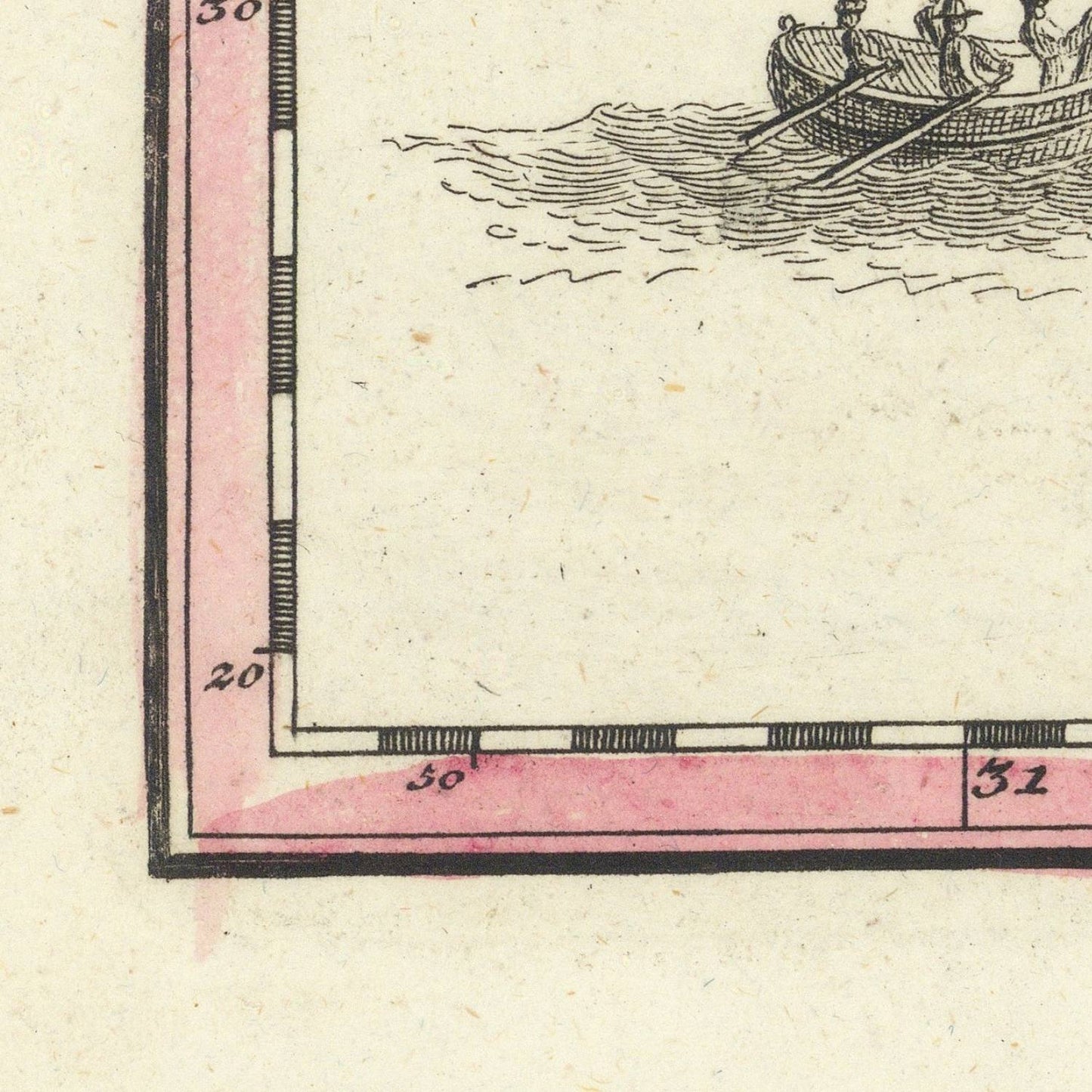 detail of the map from the bottom left corner