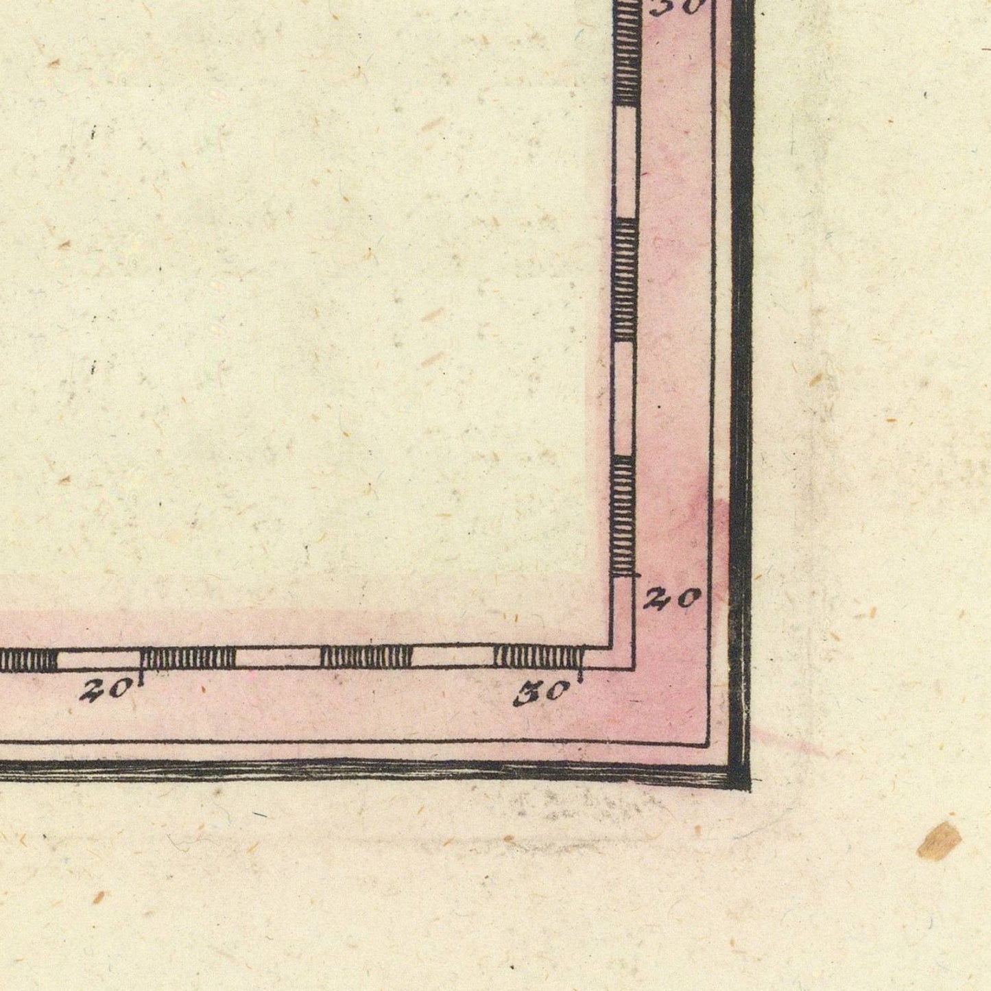 detail of the map from the bottom right corner