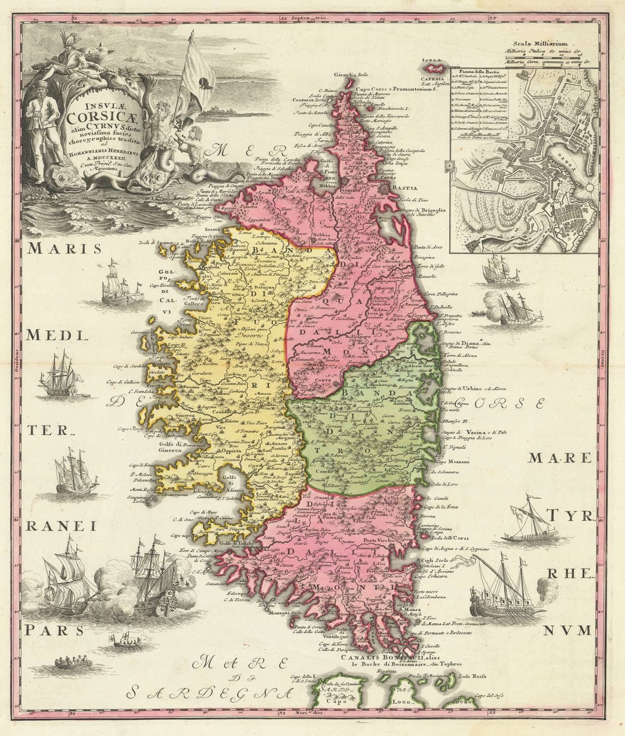 presentation of the map reproduction without a frame