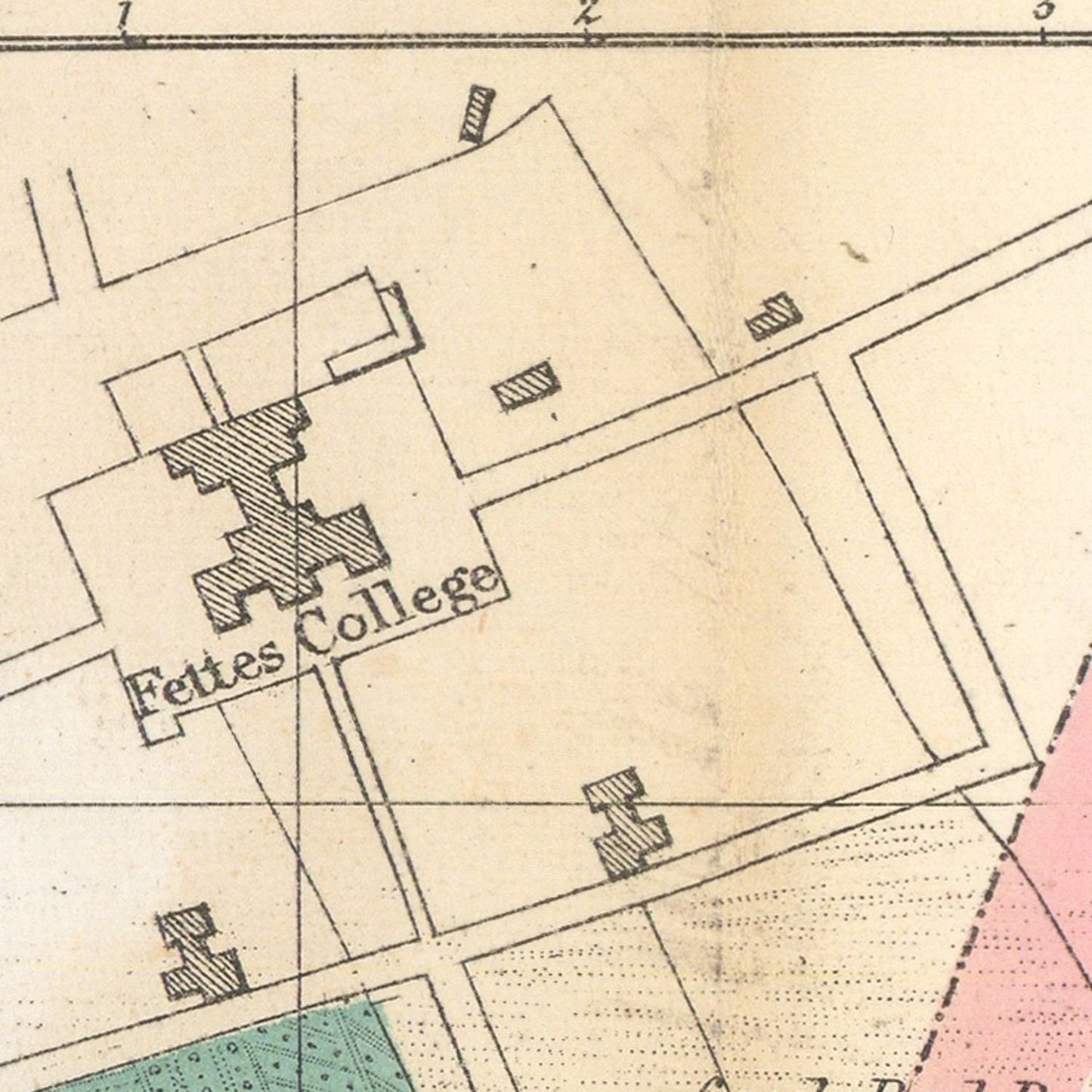 detail of the map from the centre left