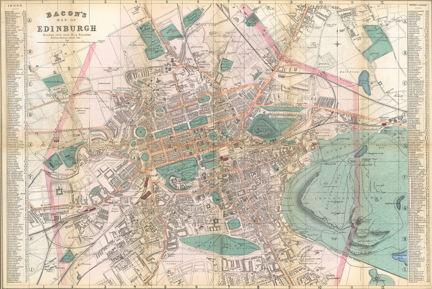 presentation of the map reproduction without a frame