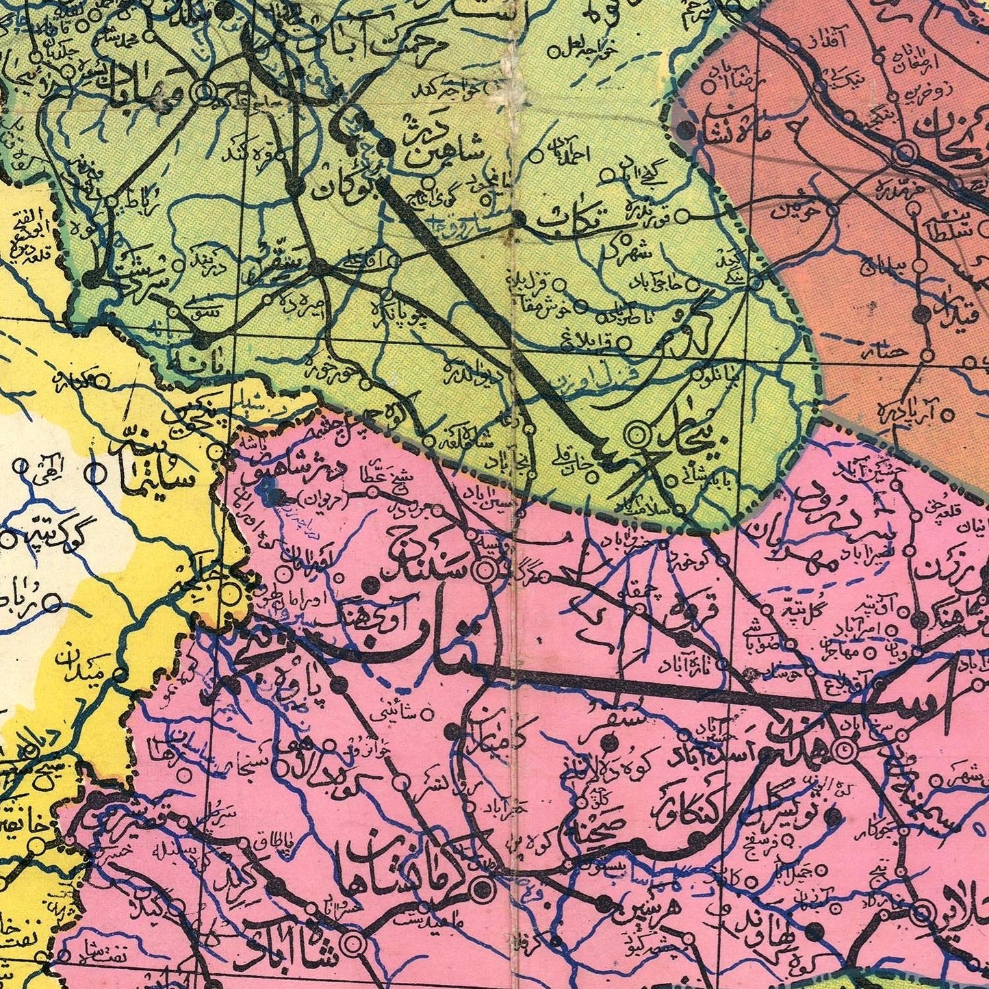 detail of the map from the centre left