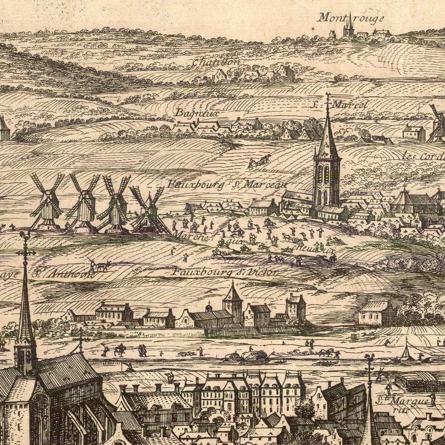 detail of the map from the centre left
