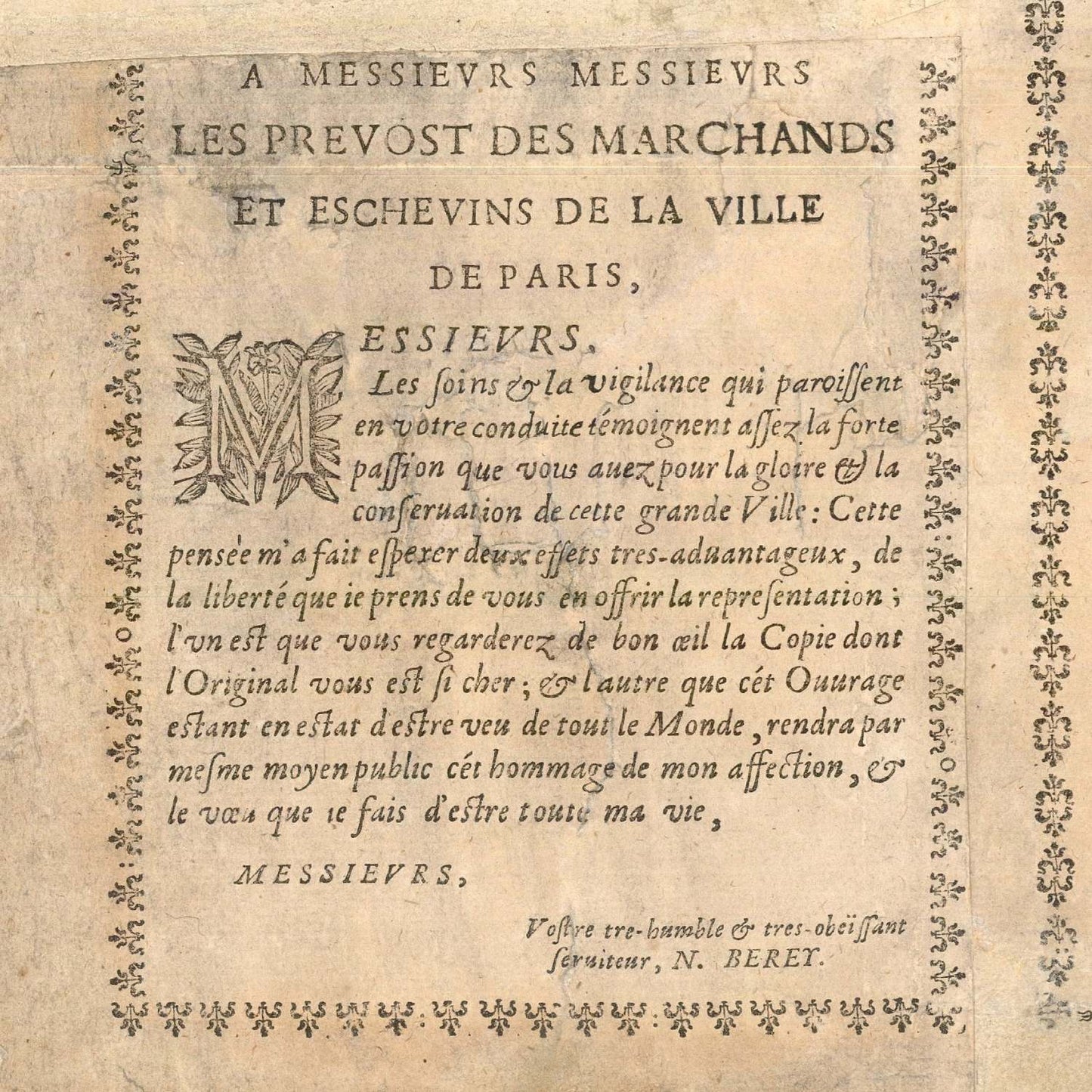 detail of the map from the bottom left corner