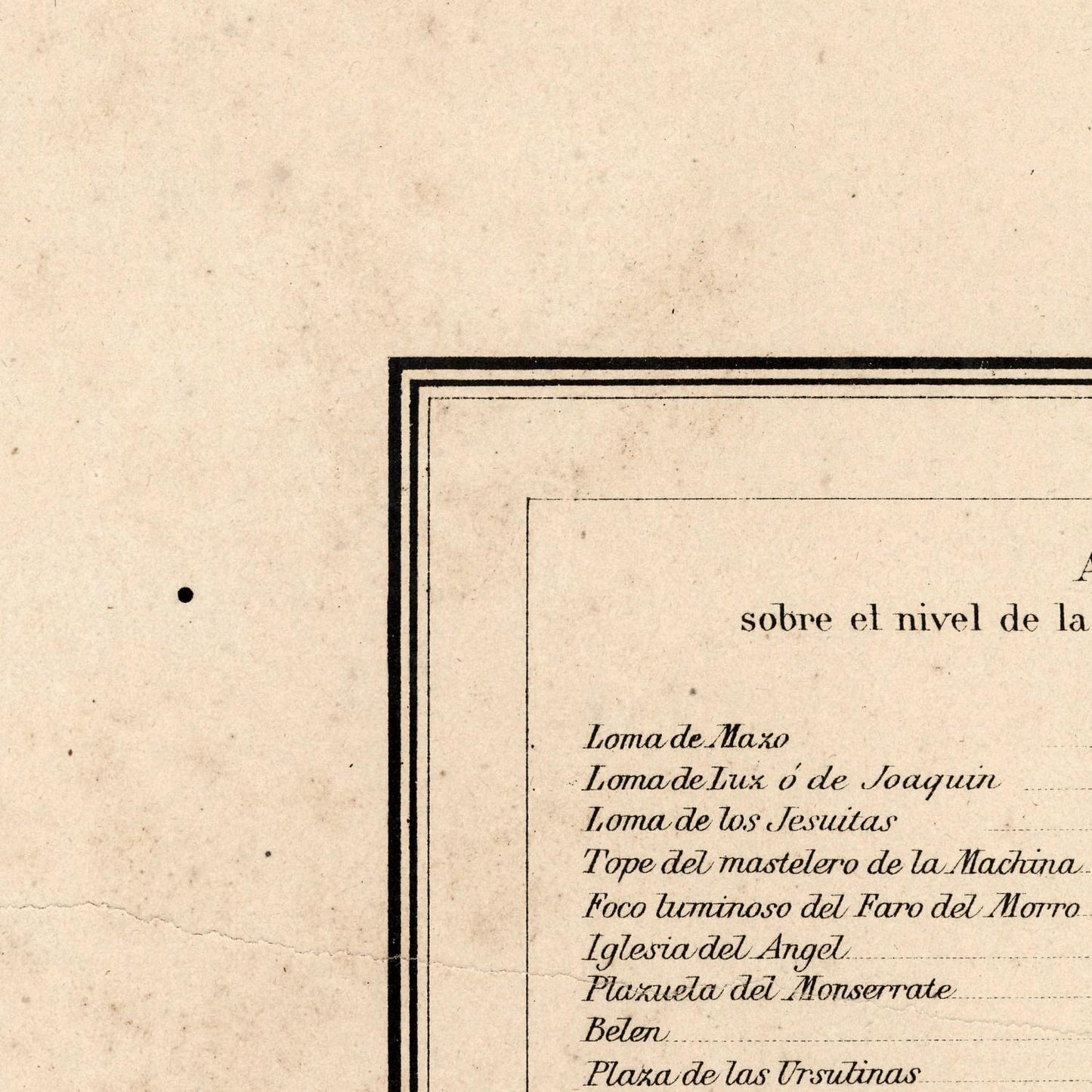 detail of the map from the top left corner