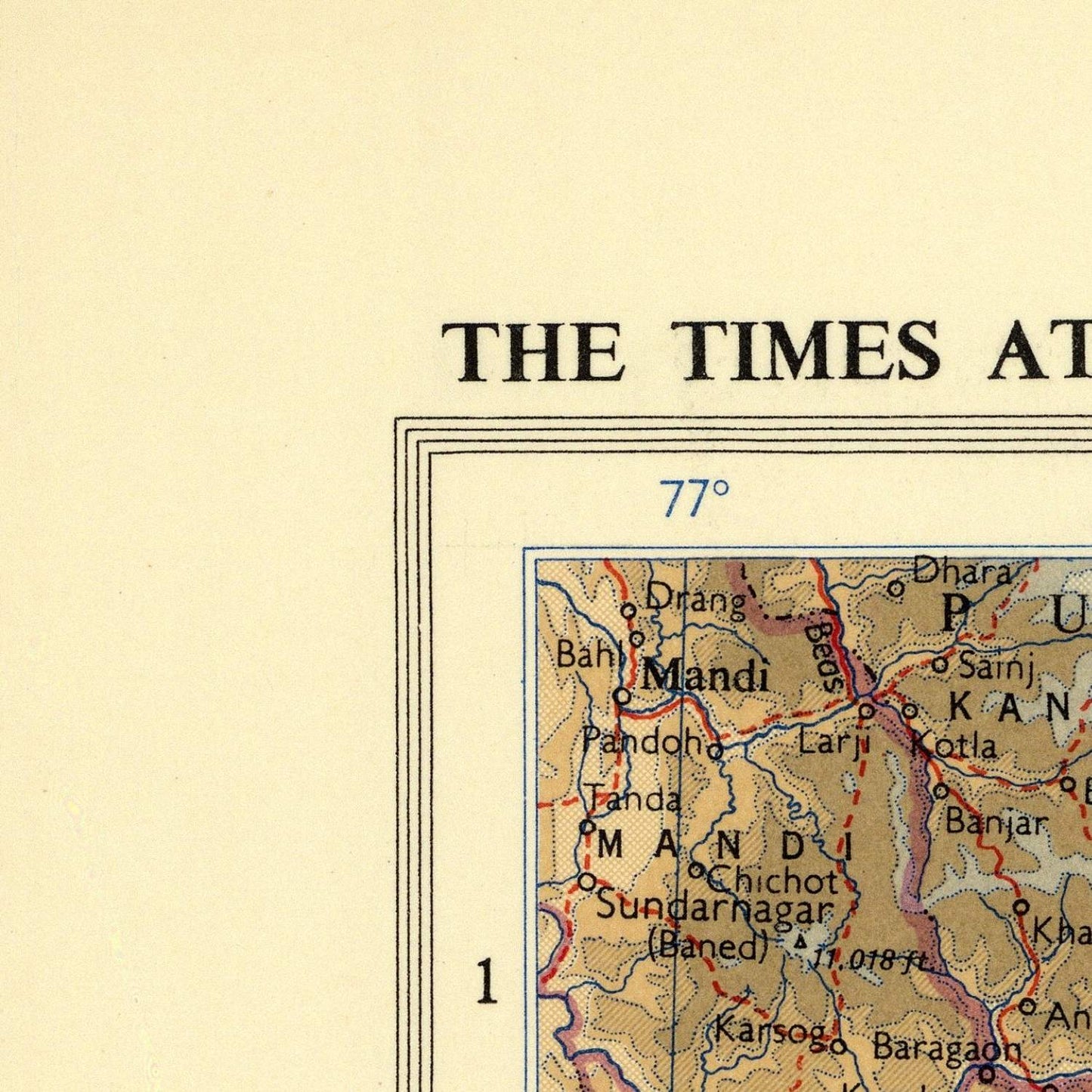 detail of the map from the top left corner