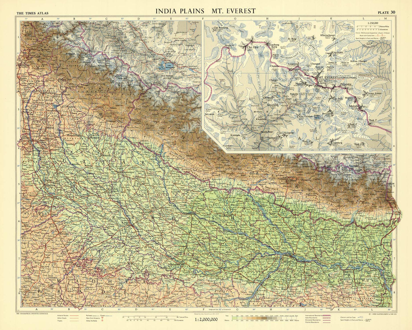 presentation of the map reproduction without a frame
