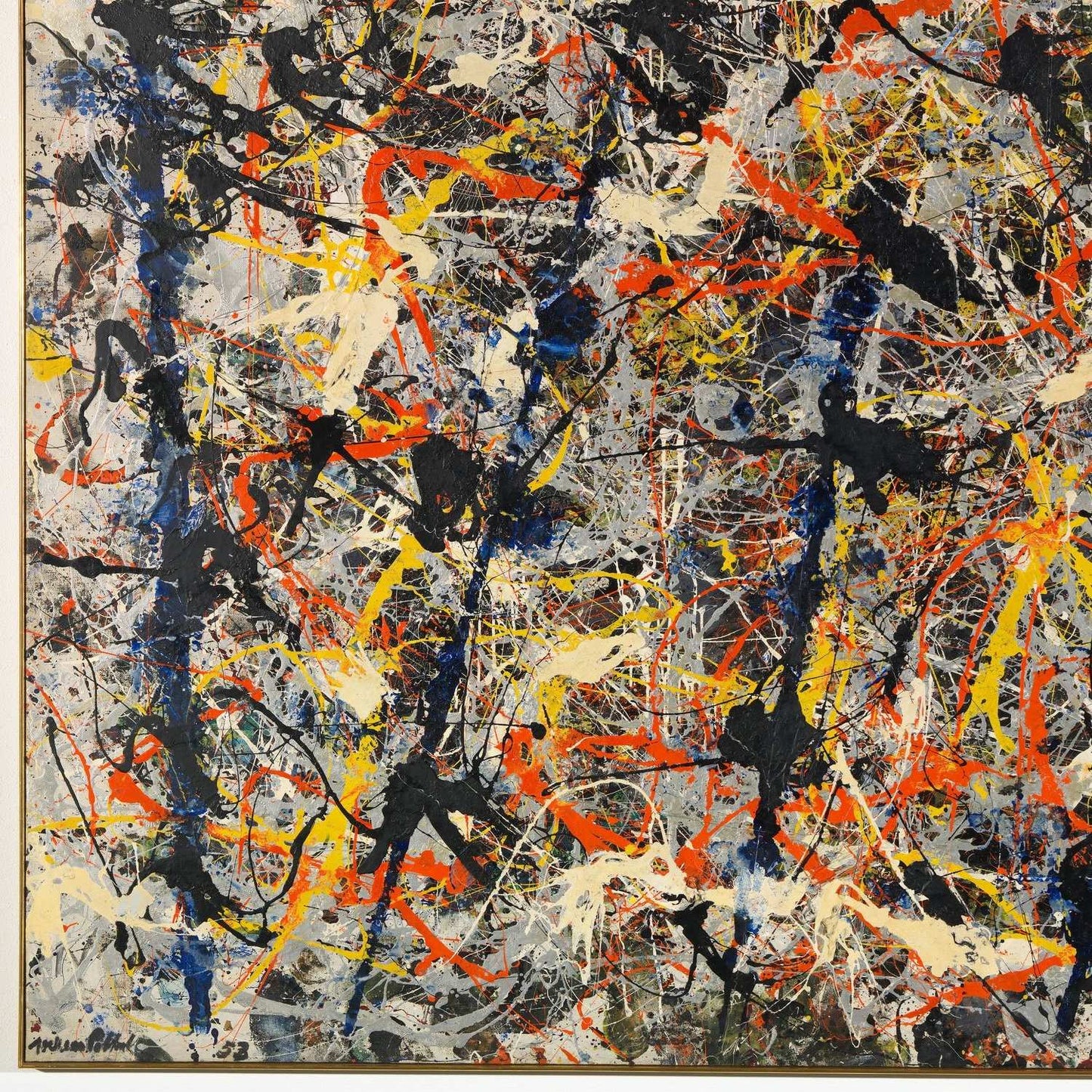 detail of the fine art reproduction from the bottom left corner