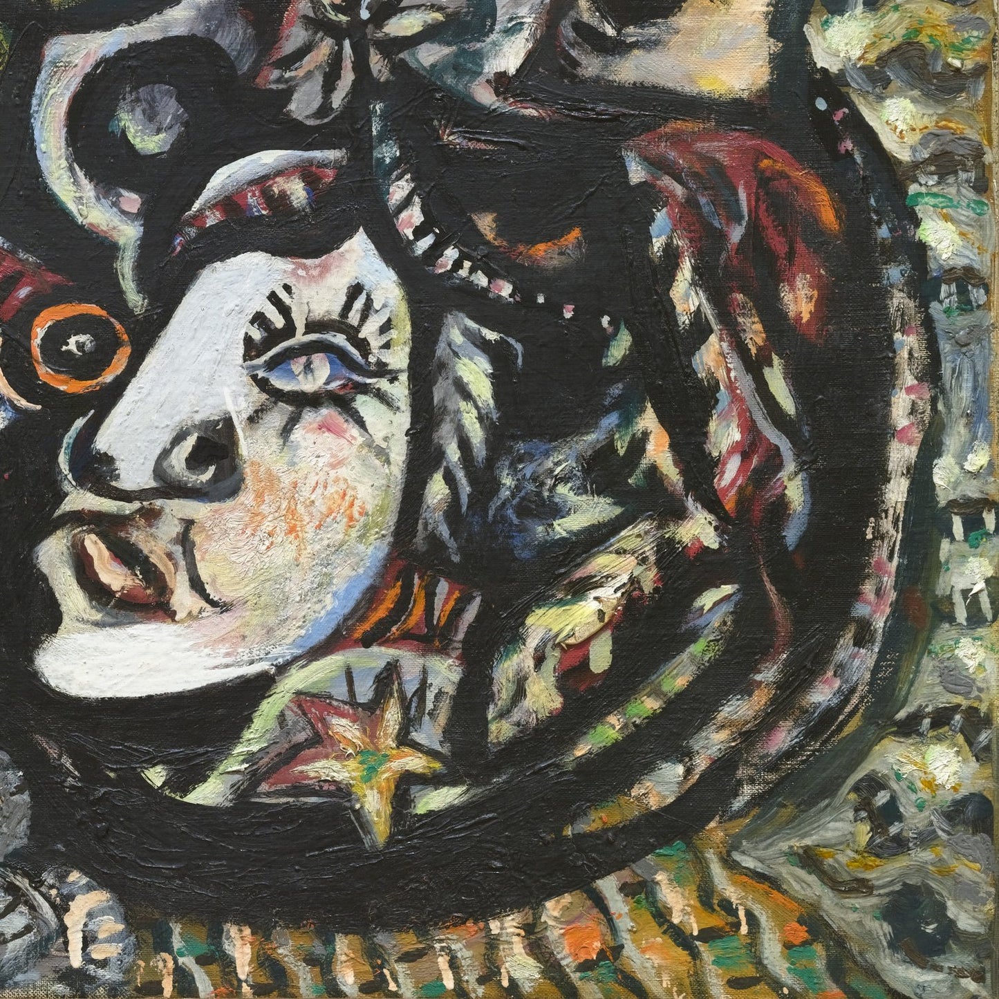 detail of the fine art reproduction from the centre left