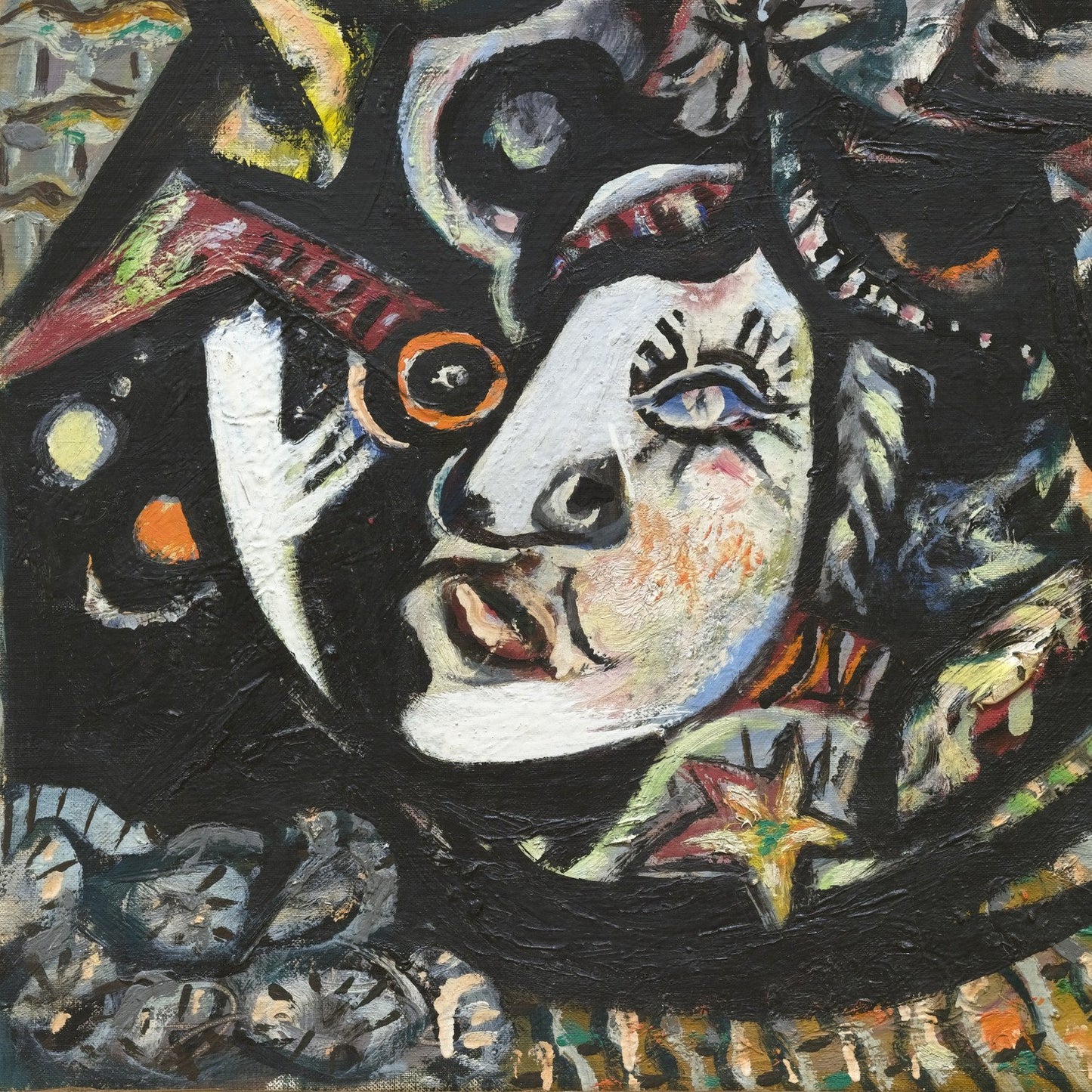 detail of the fine art reproduction from the bottom left corner