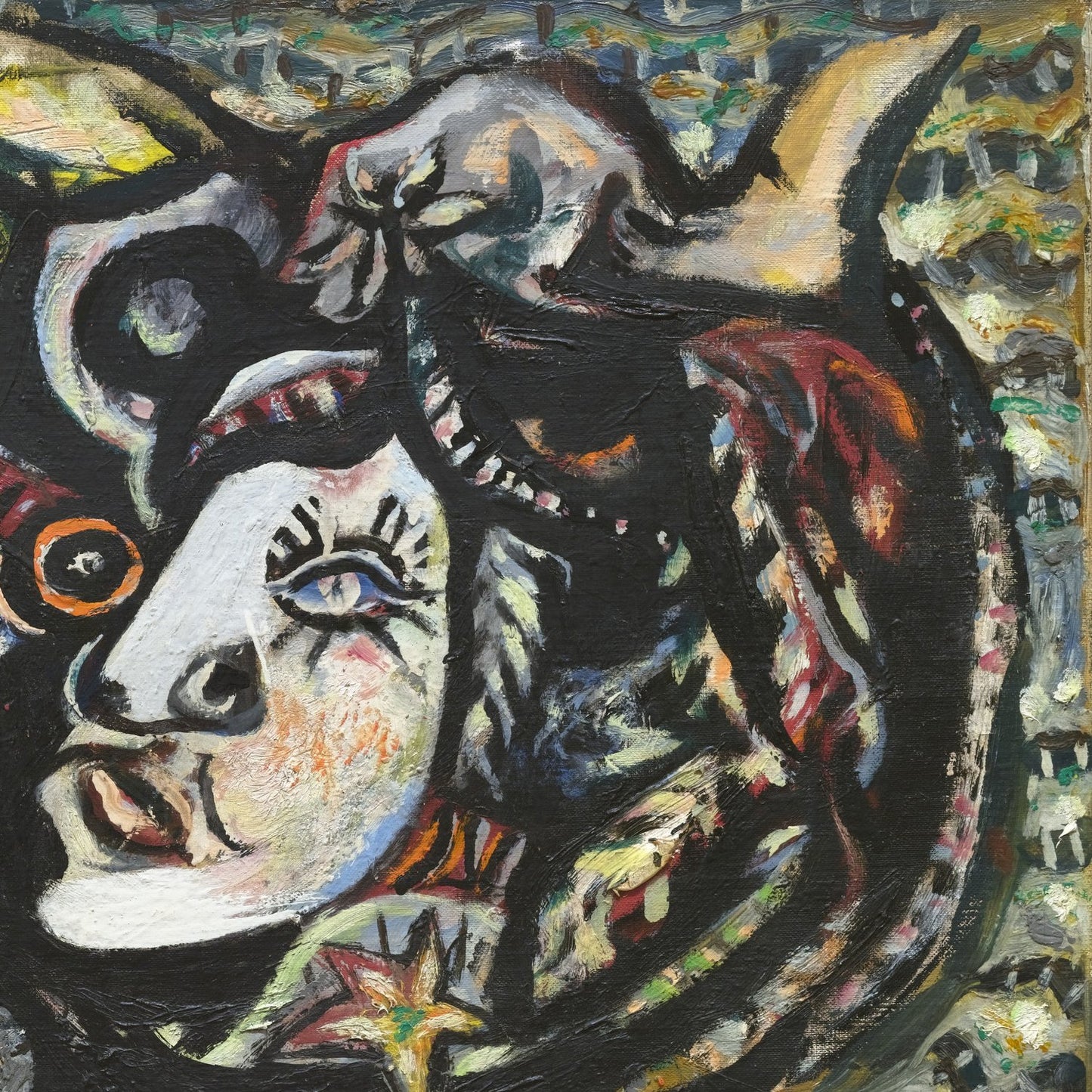detail of the fine art reproduction from the top right corner