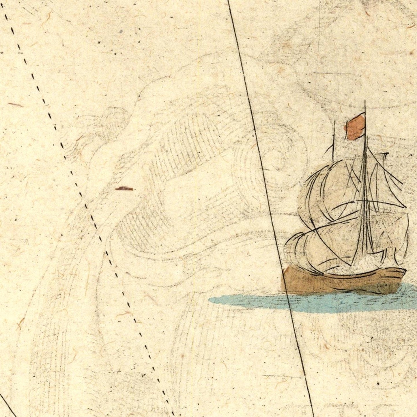 detail of the map from the centre left