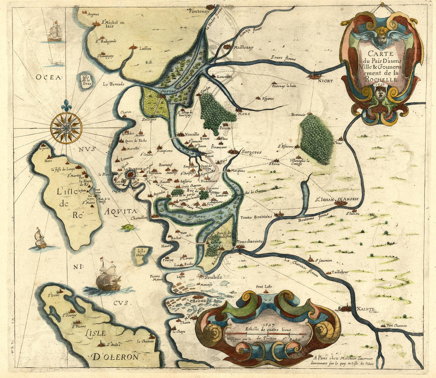 presentation of the map reproduction without a frame