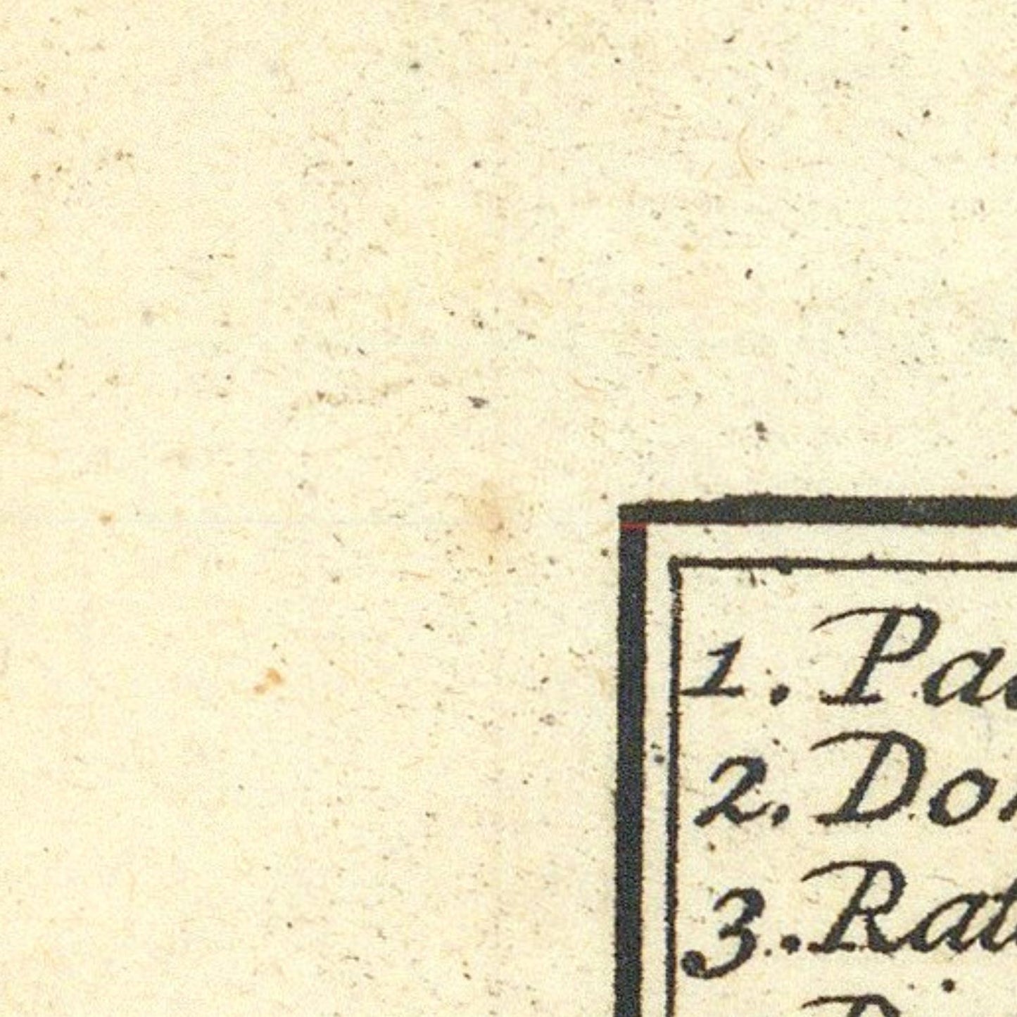detail of the map from the top left corner