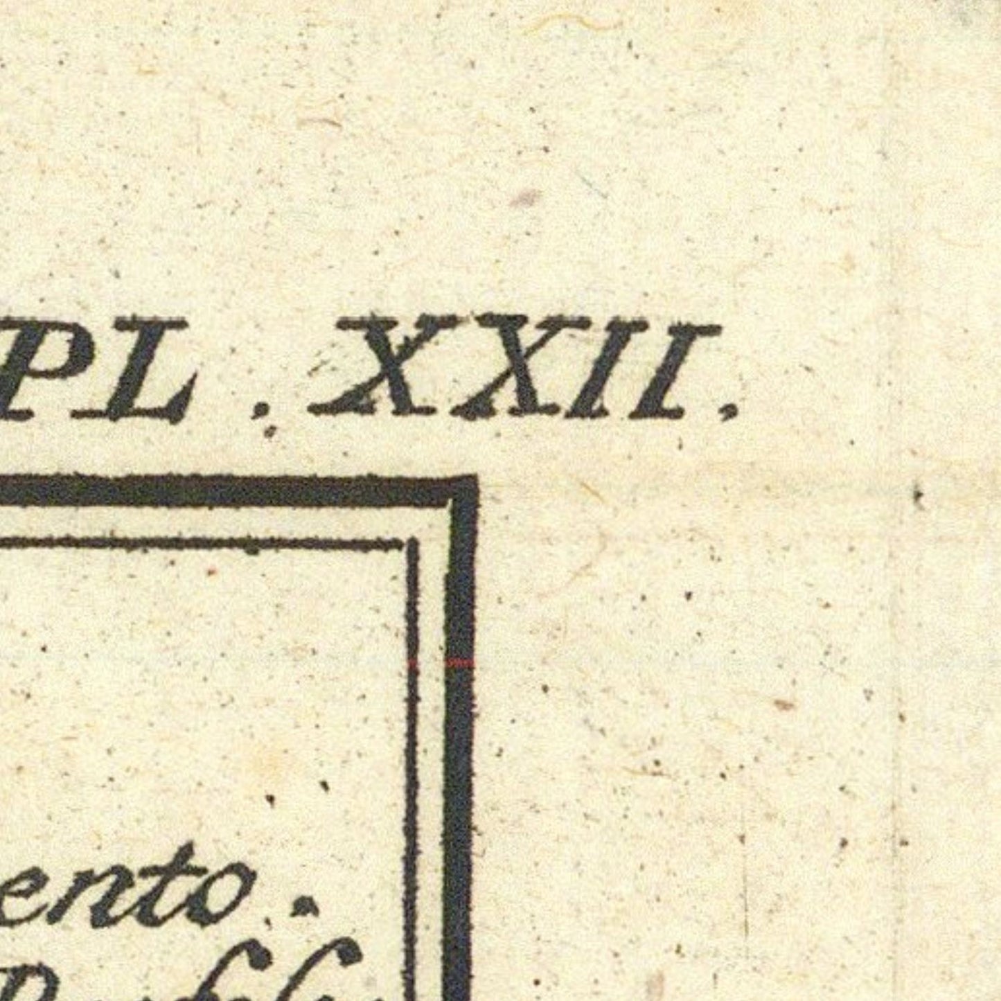 detail of the map from the top right corner